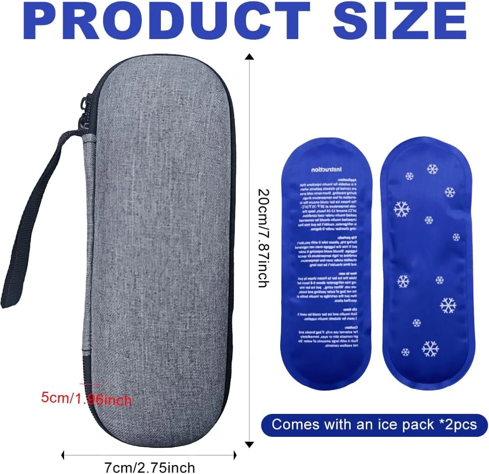 کیف خنک نگهدارنده انسولین با 2 بسته یخ، کیف قلم انسولین، خنک کننده داروی قابل حمل برای لوازم دیابتی، نگهداری قلم انسولین و بسته مسافرتی کوچک کیف خنک نگهدارنده انسولین با 2 بسته یخ، کیف قلم انسولین، خنک کننده داروی قابل حمل برای لوازم دیابتی، نگهداری قلم انسولین و بسته مسافرتی کوچک
