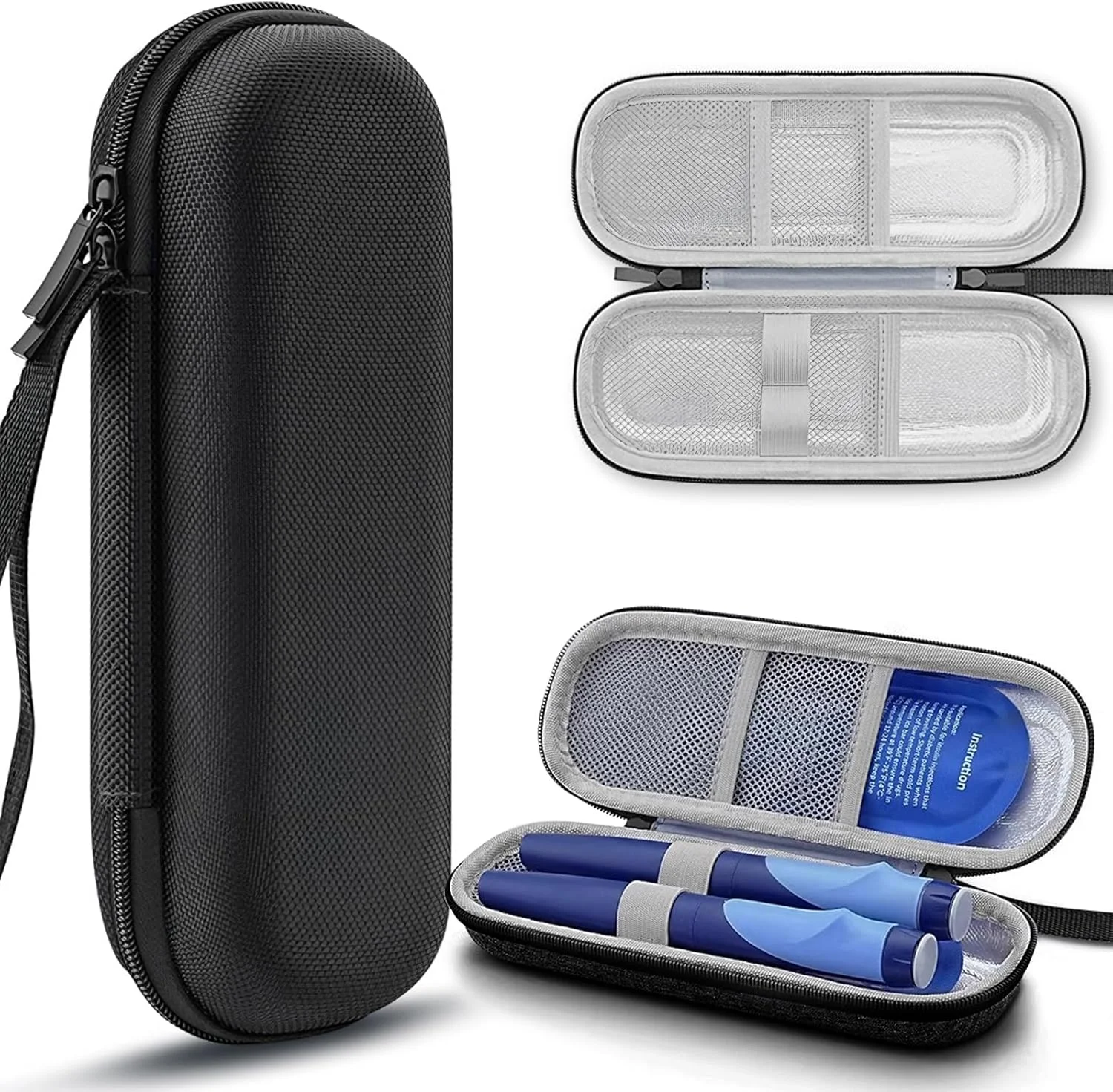 کیف خنک نگهدارنده انسولین مسافرتی با 2 بسته یخ، کیف خنک نگهدارنده قلم انسولین قابل حمل 2.1''x3''x8'' برای بیماران دیابتی در گردش، مسافرت و کار کیف خنک نگهدارنده انسولین مسافرتی با 2 بسته یخ، کیف خنک نگهدارنده قلم انسولین قابل حمل 2.1''x3''x8'' برای بیماران دیابتی در گردش، مسافرت و کار