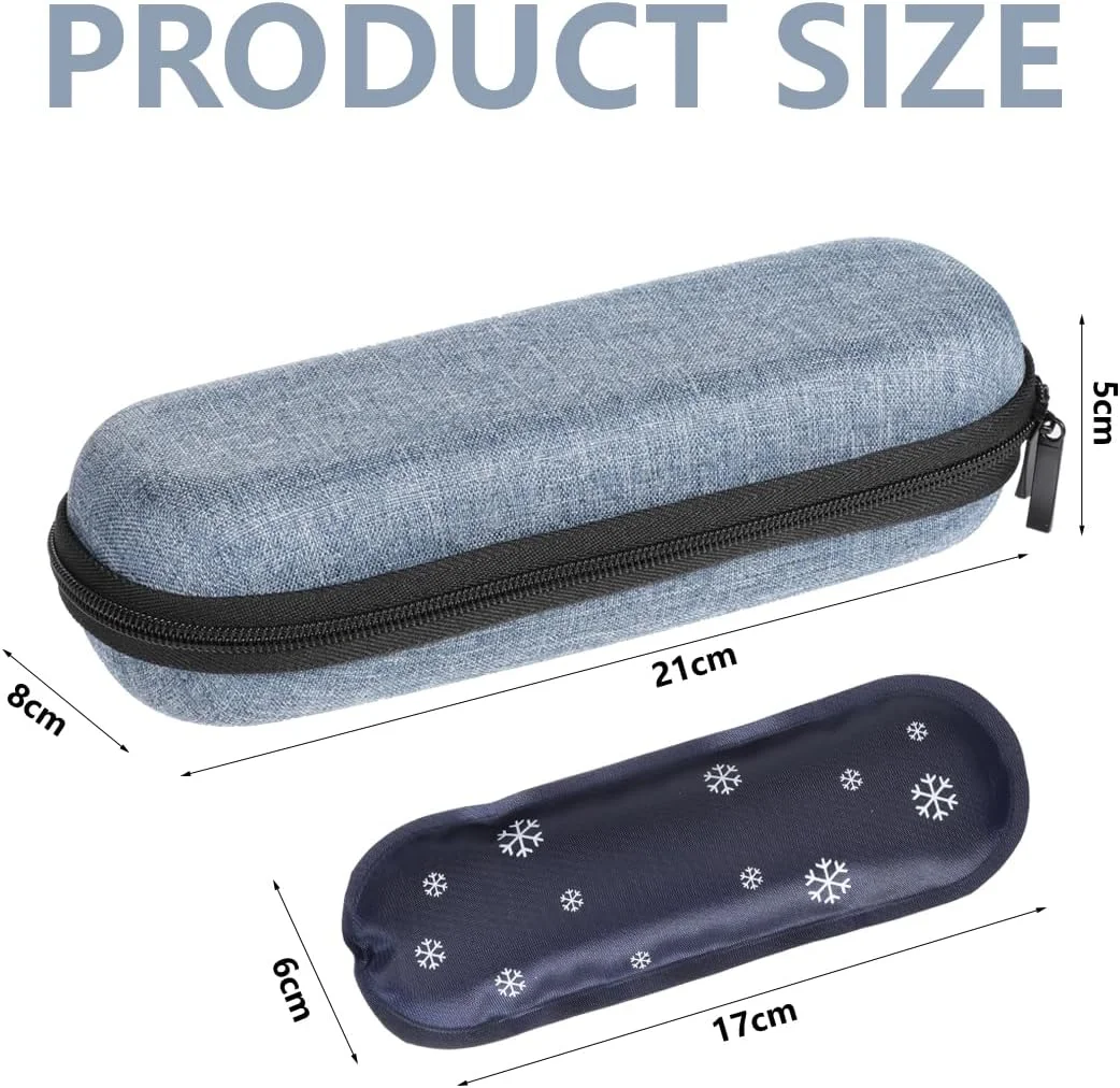 کیف خنک کننده مسافرتی دارو، کیف خنک کننده دیابتی برای سفر با 1 بسته یخ، سازمان دهنده عایق برای قلم های انسولین و سایر لوازم دیابتی