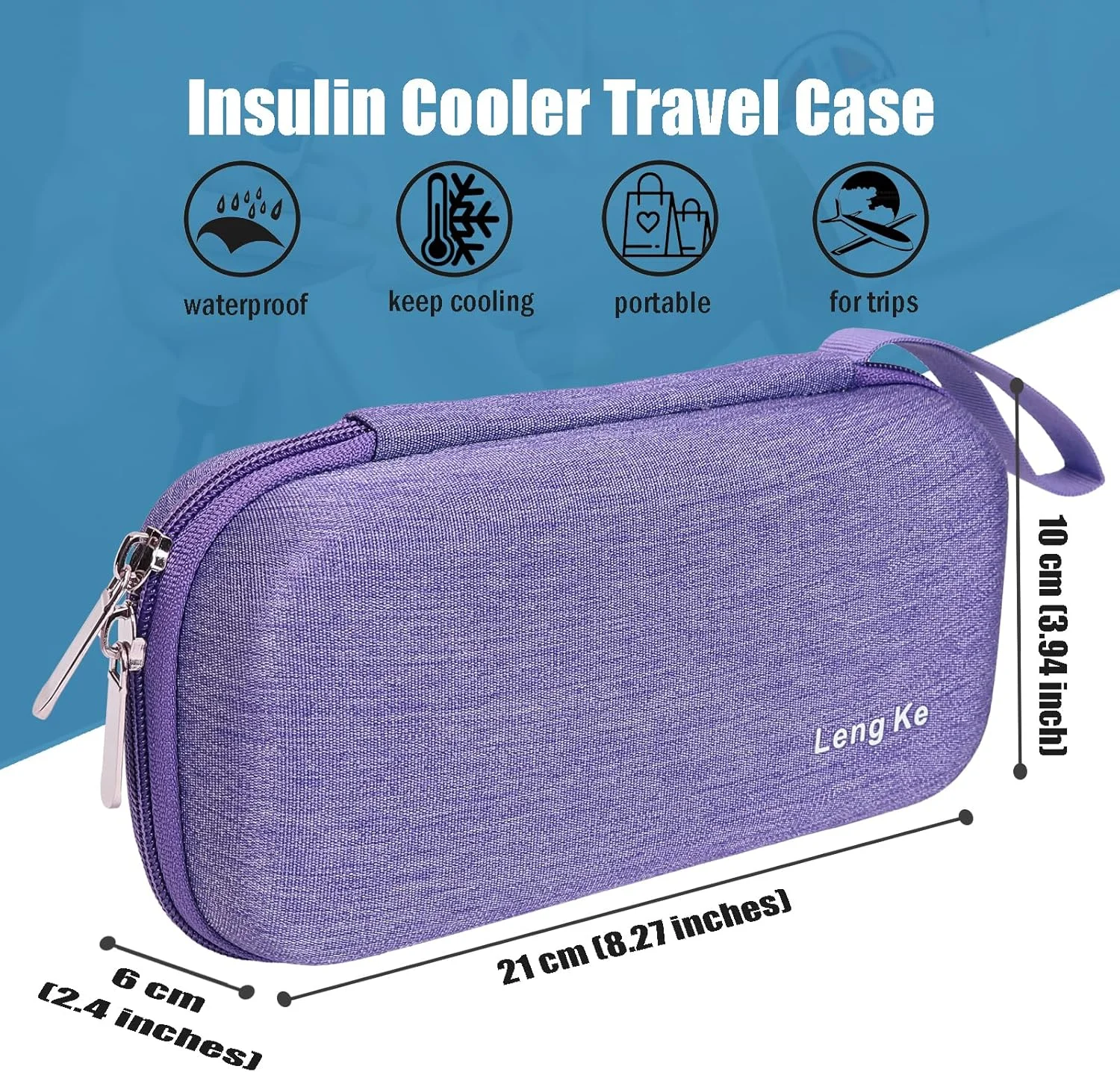 کیف خنک نگهدارنده لوازم پزشکی اواکیا، به همراه 2 بسته ژل یخ، کیف مسافرتی قابل حمل برای خنک نگه داشتن دارو، کیف بادوام لوازم پزشکی برای خانه، محل کار، پیاده روی و فضای باز (بنفش یکدست) کیف خنک نگهدارنده لوازم پزشکی اواکیا، به همراه 2 بسته ژل یخ، کیف مسافرتی قابل حمل برای خنک نگه داشتن دارو، کیف بادوام لوازم پزشکی برای خانه، محل کار، پیاده روی و فضای باز (بنفش یکدست)