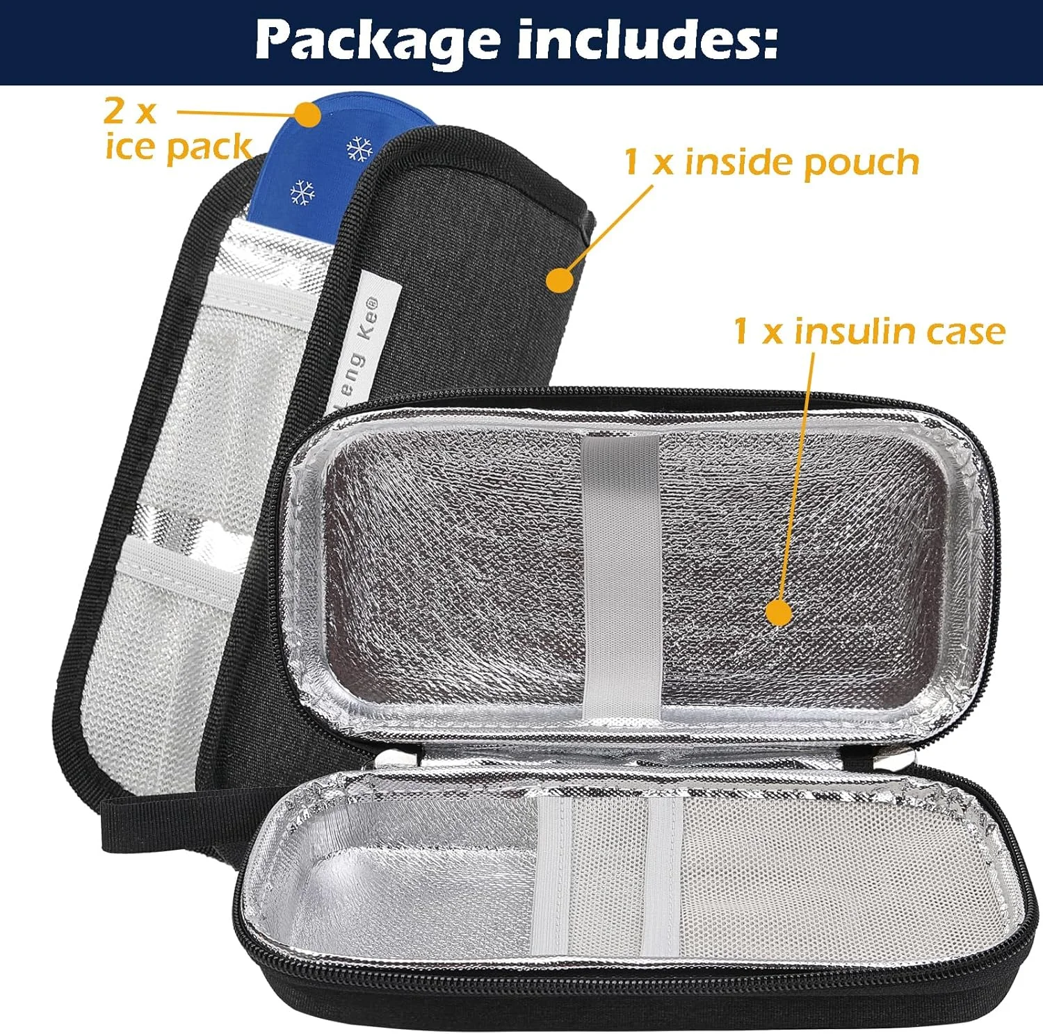 کیف خنک نگهدارنده دارو OVAKIA برای حمل دارو، با 2 بسته یخ ژله ای، کیف مسافرتی خنک نگهدارنده قابل حمل دیابتی، کیف بادوام لوازم پزشکی برای خانه، دفتر، پیاده روی، فضای باز (مشکی یکدست) کیف خنک نگهدارنده دارو OVAKIA برای حمل دارو، با 2 بسته یخ ژله ای، کیف مسافرتی خنک نگهدارنده قابل حمل دیابتی، کیف بادوام لوازم پزشکی برای خانه، دفتر، پیاده روی، فضای باز (مشکی یکدست)