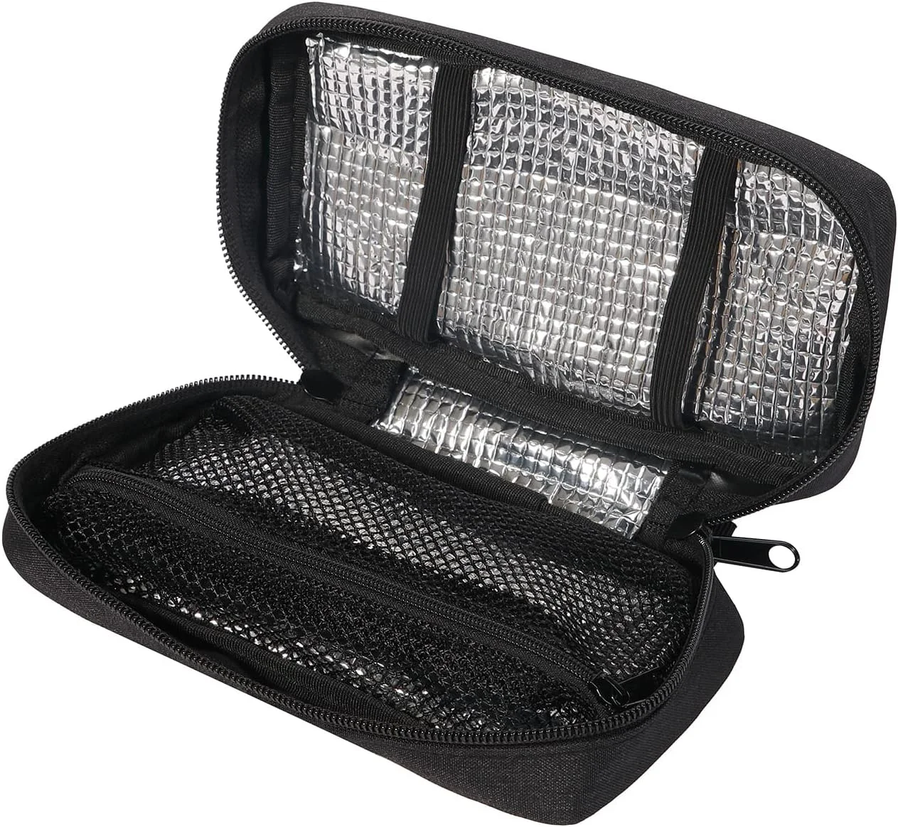 کیف خنک کننده انسولین OVAKIA، سازمان دهنده داروی مسافرتی، کیف دستی خنک کننده لوازم دیابتی قابل حمل با 2 بسته ژل یخ (مشکی) کیف خنک کننده انسولین OVAKIA، سازمان دهنده داروی مسافرتی، کیف دستی خنک کننده لوازم دیابتی قابل حمل با 2 بسته ژل یخ (مشکی)