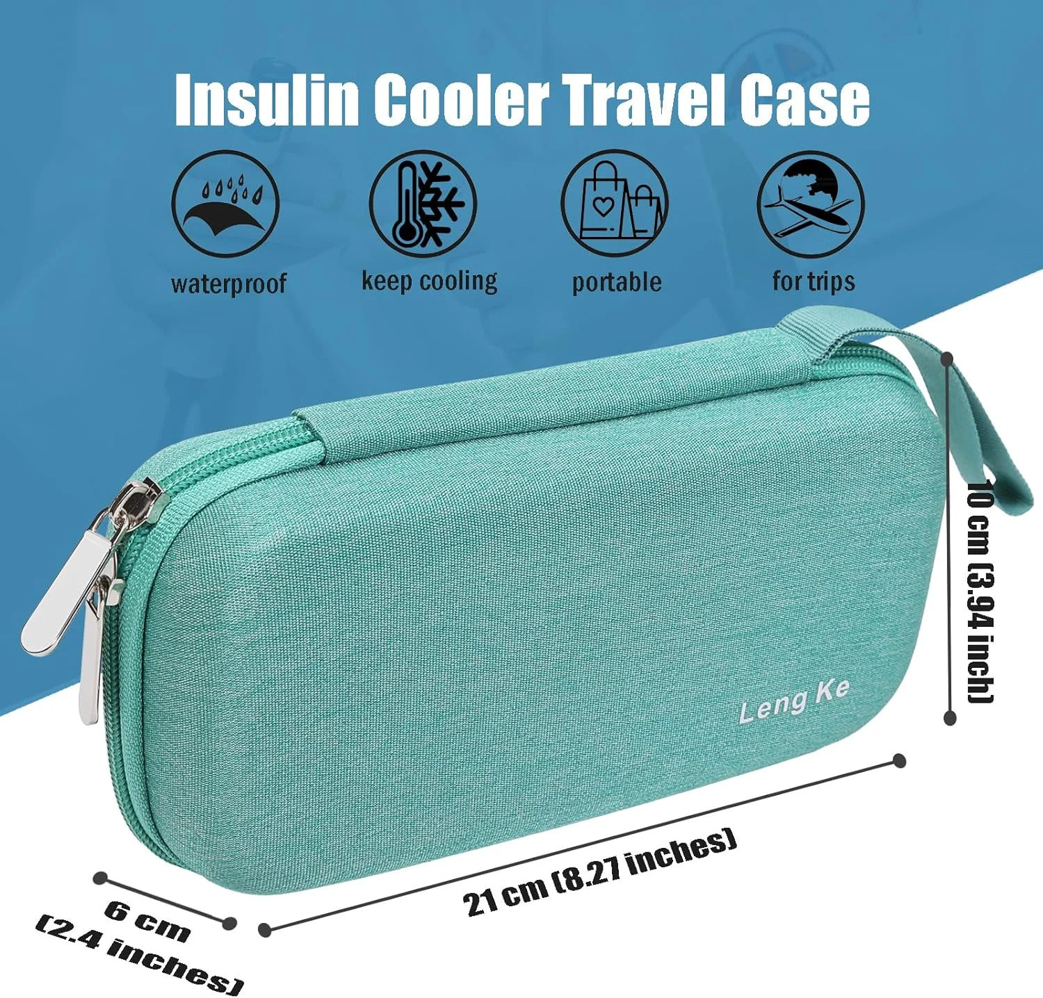 کیف خنک نگهدارنده دارو OVAKIA با 2 بسته یخ ژله ای، کیف مسافرتی قابل حمل برای خنک نگه داشتن داروهای دیابتی، کیف بادوام لوازم پزشکی برای خانه، محل کار و فضای باز (سبز یکدست) کیف خنک نگهدارنده دارو OVAKIA با 2 بسته یخ ژله ای، کیف مسافرتی قابل حمل برای خنک نگه داشتن داروهای دیابتی، کیف بادوام لوازم پزشکی برای خانه، محل کار و فضای باز (سبز یکدست)