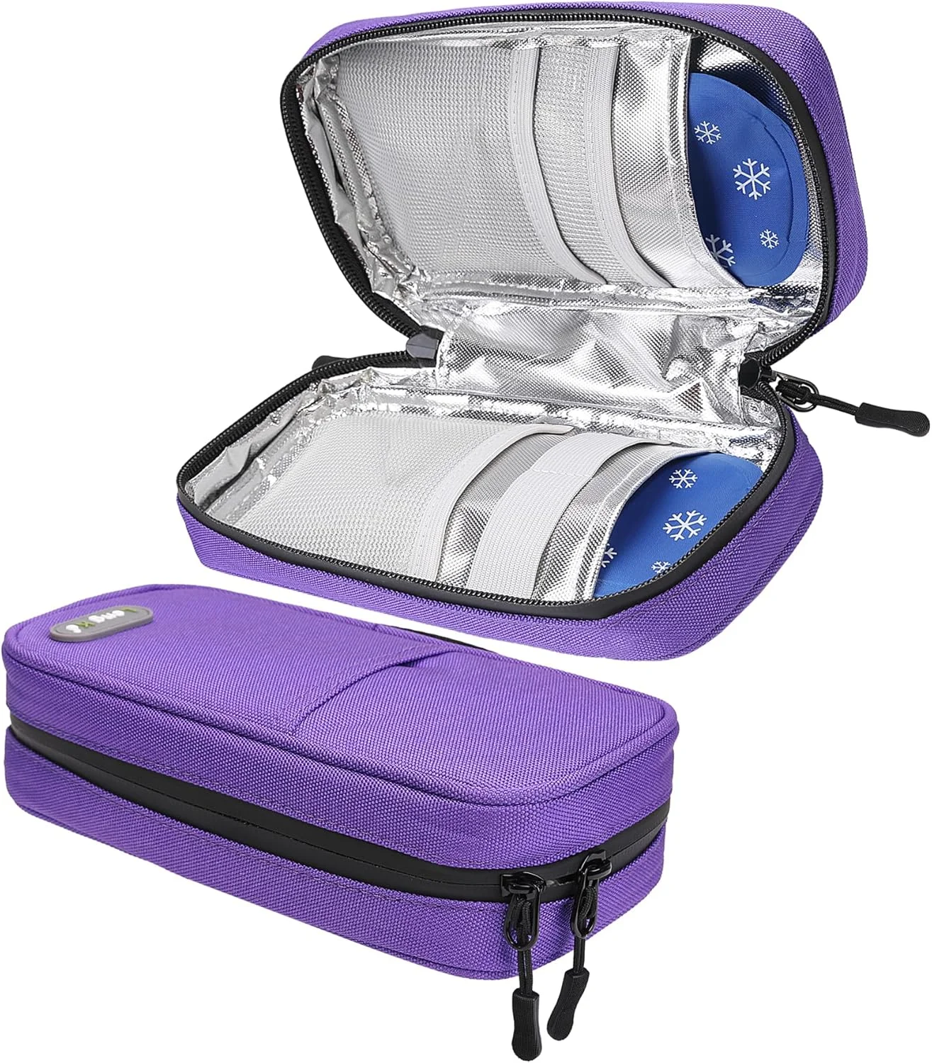 کیف خنک نگهدارنده دارو OVAKIA به همراه 2 بسته یخ ژلهای، کیف دیابتی برای حمل دارو، لوازم عایق قابل حمل برای خنک نگه داشتن دارو (بنفش) کیف خنک نگهدارنده دارو OVAKIA به همراه 2 بسته یخ ژلهای، کیف دیابتی برای حمل دارو، لوازم عایق قابل حمل برای خنک نگه داشتن دارو (بنفش)