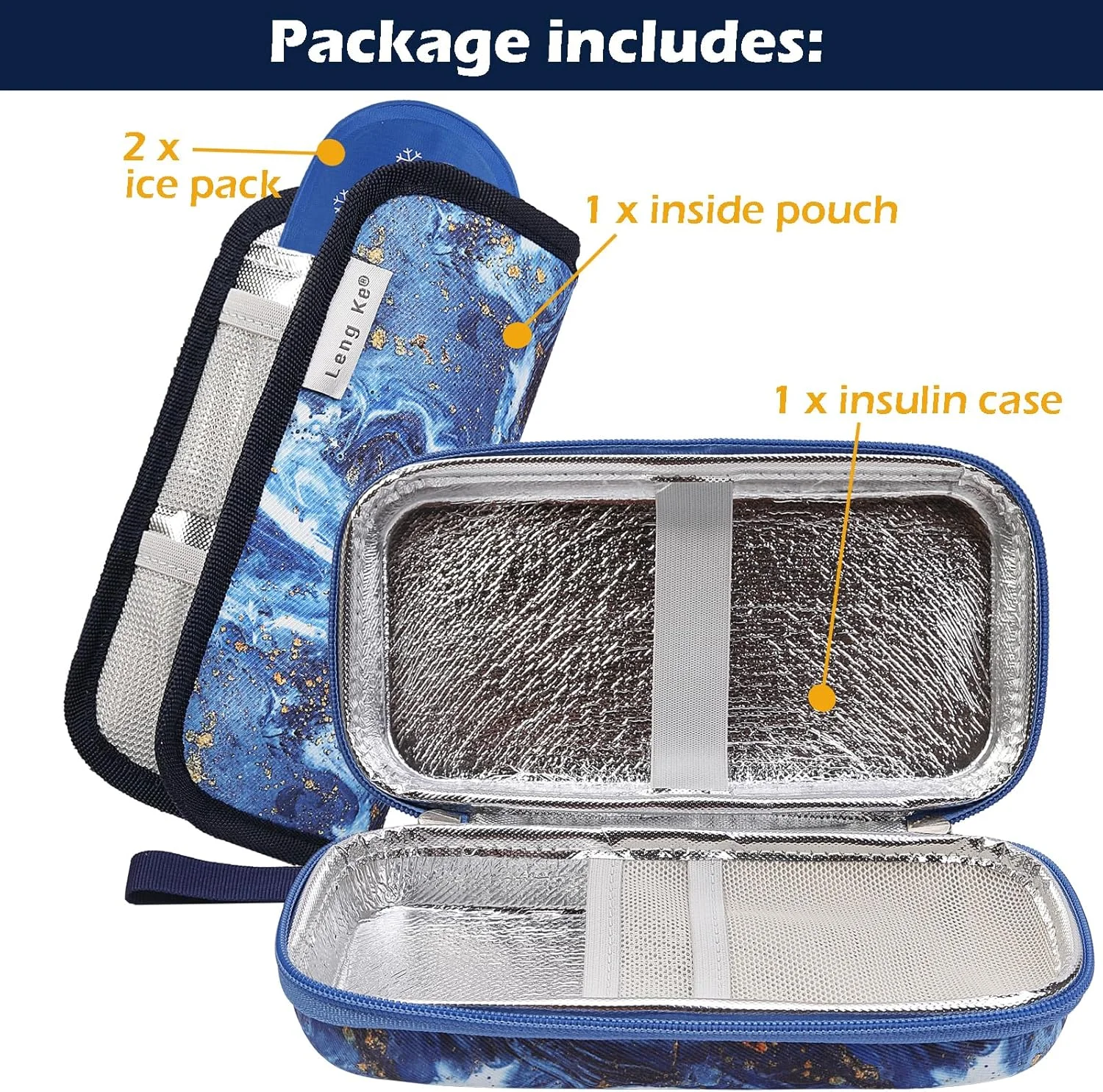 کیف خنک نگهدارنده دارو با 2 بسته یخ ژله ای، کیف مسافرتی قابل حمل برای خنک نگه داشتن داروهای دیابتی، کیف بادوام لوازم پزشکی برای خانه، محل کار و فضای باز (آبی طرح دار) کیف خنک نگهدارنده دارو با 2 بسته یخ ژله ای، کیف مسافرتی قابل حمل برای خنک نگه داشتن داروهای دیابتی، کیف بادوام لوازم پزشکی برای خانه، محل کار و فضای باز (آبی طرح دار)