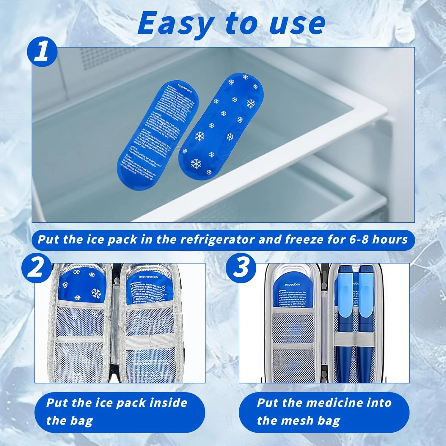 کیف خنک نگهدارنده انسولین، کیف قلم انسولین، مسافرتی، کیف کوچک دارو، مسافرتی با 2 بسته یخ، جعبه خنک نگهدارنده انسولین، کیف خنک نگهدارنده دارو کیف خنک نگهدارنده انسولین، کیف قلم انسولین، مسافرتی، کیف کوچک دارو، مسافرتی با 2 بسته یخ، جعبه خنک نگهدارنده انسولین، کیف خنک نگهدارنده دارو