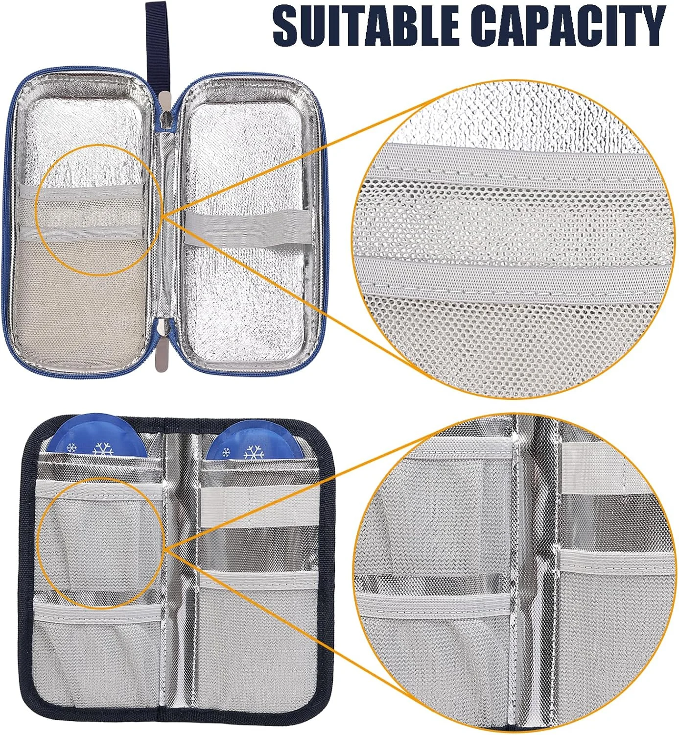 کیف خنک نگهدارنده دارو با 2 بسته یخ ژله ای، کیف مسافرتی قابل حمل برای خنک نگه داشتن داروهای دیابتی، کیف بادوام لوازم پزشکی برای خانه، محل کار و فضای باز (آبی طرح دار) کیف خنک نگهدارنده دارو با 2 بسته یخ ژله ای، کیف مسافرتی قابل حمل برای خنک نگه داشتن داروهای دیابتی، کیف بادوام لوازم پزشکی برای خانه، محل کار و فضای باز (آبی طرح دار)