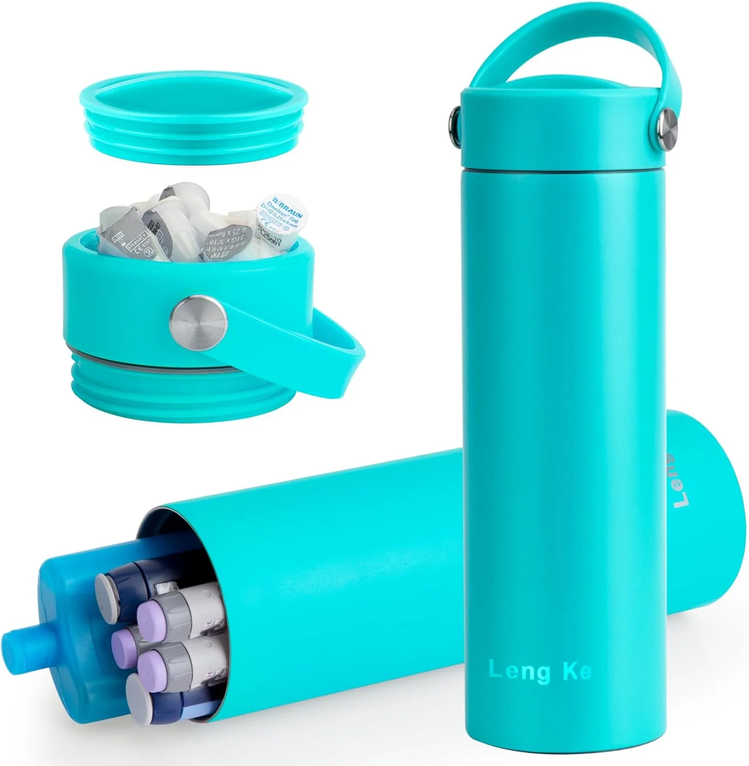 کیف خنک نگهدارنده انسولین سانمون با بستههای یخ، کیف مسافرتی قابل حمل خنک کننده پزشکی برای بطری و قلم انسولین کیف خنک نگهدارنده انسولین سانمون با بستههای یخ، کیف مسافرتی قابل حمل خنک کننده پزشکی برای بطری و قلم انسولین