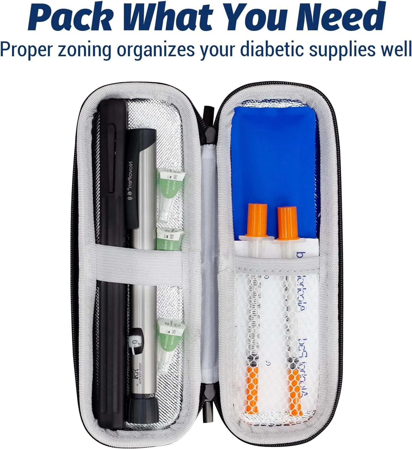 یخچال قلم انسولین، یخچال عایق داروی دیابت، مجهز به دو جعبه نگهداری سرنگ انسولین از پیش پر شده و کیسه های یخ قابل استفاده مجدد، مناسب برای قلم انسولین و سرنگ انسولین (مشکی) یخچال قلم انسولین، یخچال عایق داروی دیابت، مجهز به دو جعبه نگهداری سرنگ انسولین از پیش پر شده و کیسه های یخ قابل استفاده مجدد، مناسب برای قلم انسولین و سرنگ انسولین (مشکی)