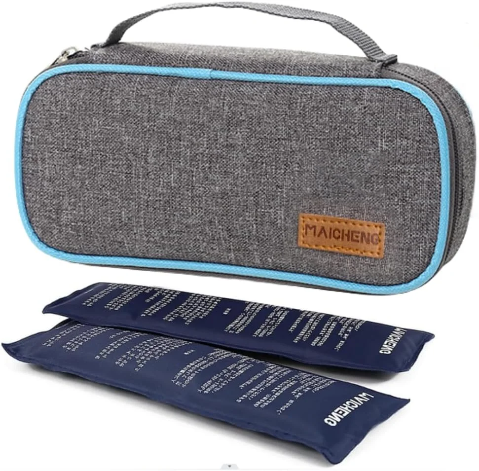 کیف خنک کننده انسولین، کیف دارو، کیف خنک کننده مسافرتی، کیف یخ قابل حمل آکسفورد برای قلم انسولین و داروی انسولین، نگهداری خنک با 2 بسته یخ خنک کننده کیف خنک کننده انسولین، کیف دارو، کیف خنک کننده مسافرتی، کیف یخ قابل حمل آکسفورد برای قلم انسولین و داروی انسولین، نگهداری خنک با 2 بسته یخ خنک کننده