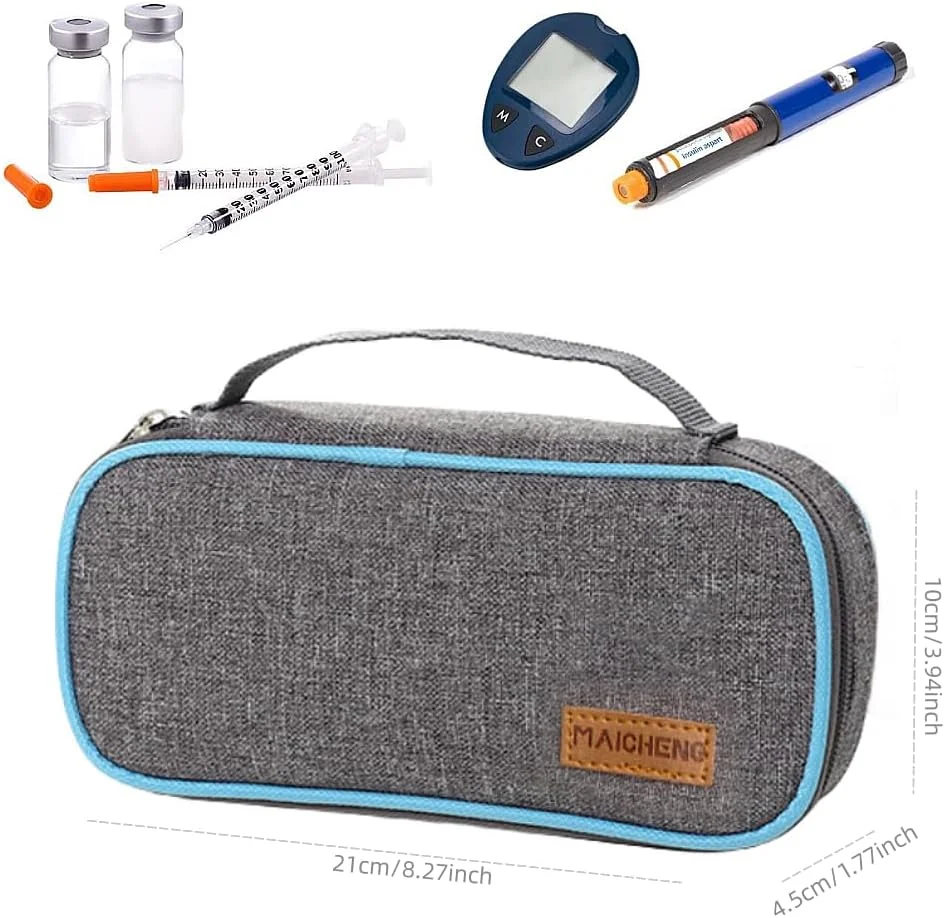 کیف خنک کننده انسولین، کیف دارو، کیف خنک کننده مسافرتی، کیف یخ قابل حمل آکسفورد برای قلم انسولین و داروی انسولین، نگهداری خنک با 2 بسته یخ خنک کننده کیف خنک کننده انسولین، کیف دارو، کیف خنک کننده مسافرتی، کیف یخ قابل حمل آکسفورد برای قلم انسولین و داروی انسولین، نگهداری خنک با 2 بسته یخ خنک کننده