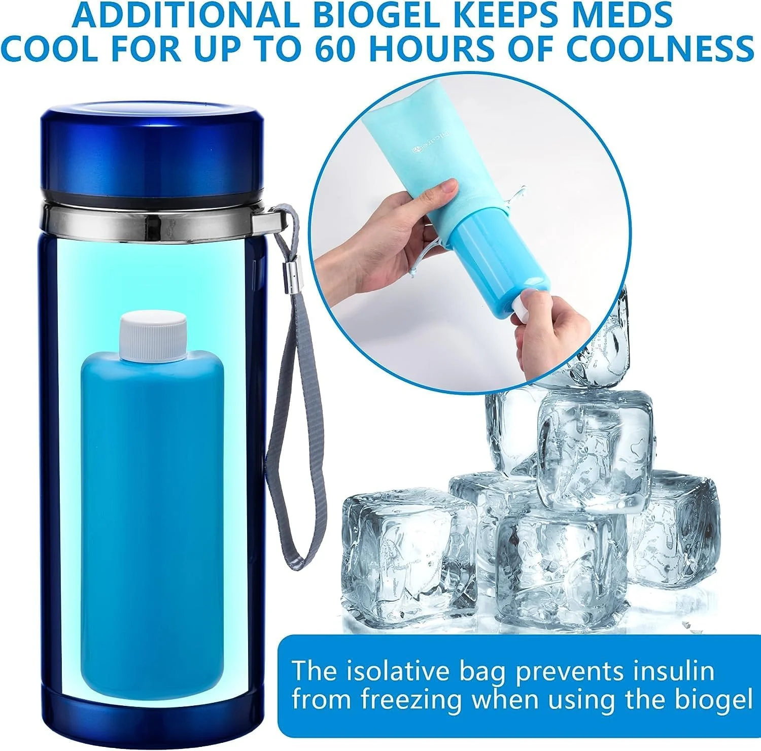 کیف خنک کننده انسولین برقی Tilcare با شارژر USB و ژل Bio - ساعت های نامحدود، بطری فریزر قلم قابل استفاده مجدد - ظرفیت بزرگ، مورد تایید TSA - تا 6 قلم دیابتی و ویال های دارویی را نگه می دارد کیف خنک کننده انسولین برقی Tilcare با شارژر USB و ژل Bio - ساعت های نامحدود، بطری فریزر قلم قابل استفاده مجدد - ظرفیت بزرگ، مورد تایید TSA - تا 6 قلم دیابتی و ویال های دارویی را نگه می دارد