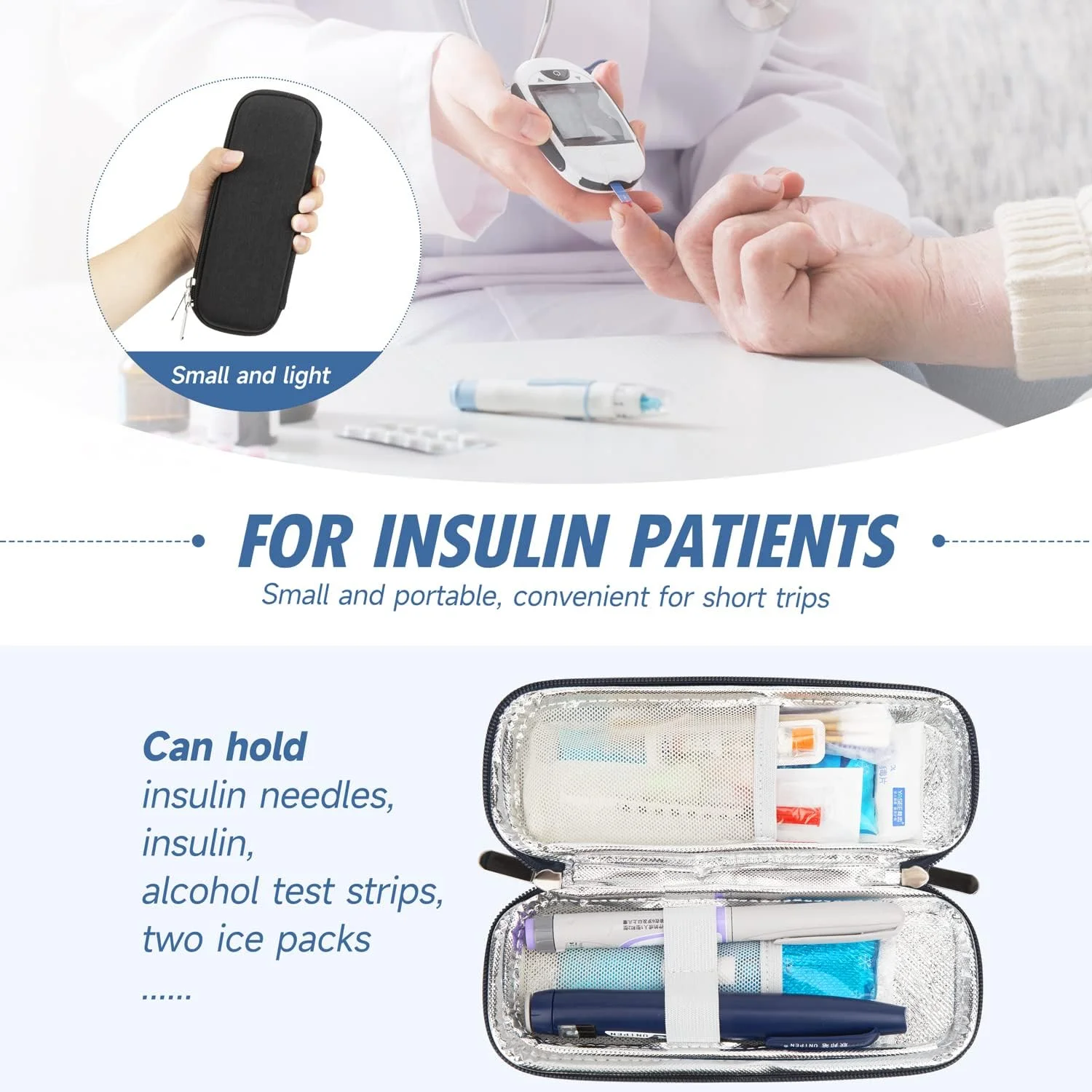 کیف خنک نگهدارنده مسافرتی انسولین - کیف عایق دار برای حمل قلم انسولین توسط یوشیرز