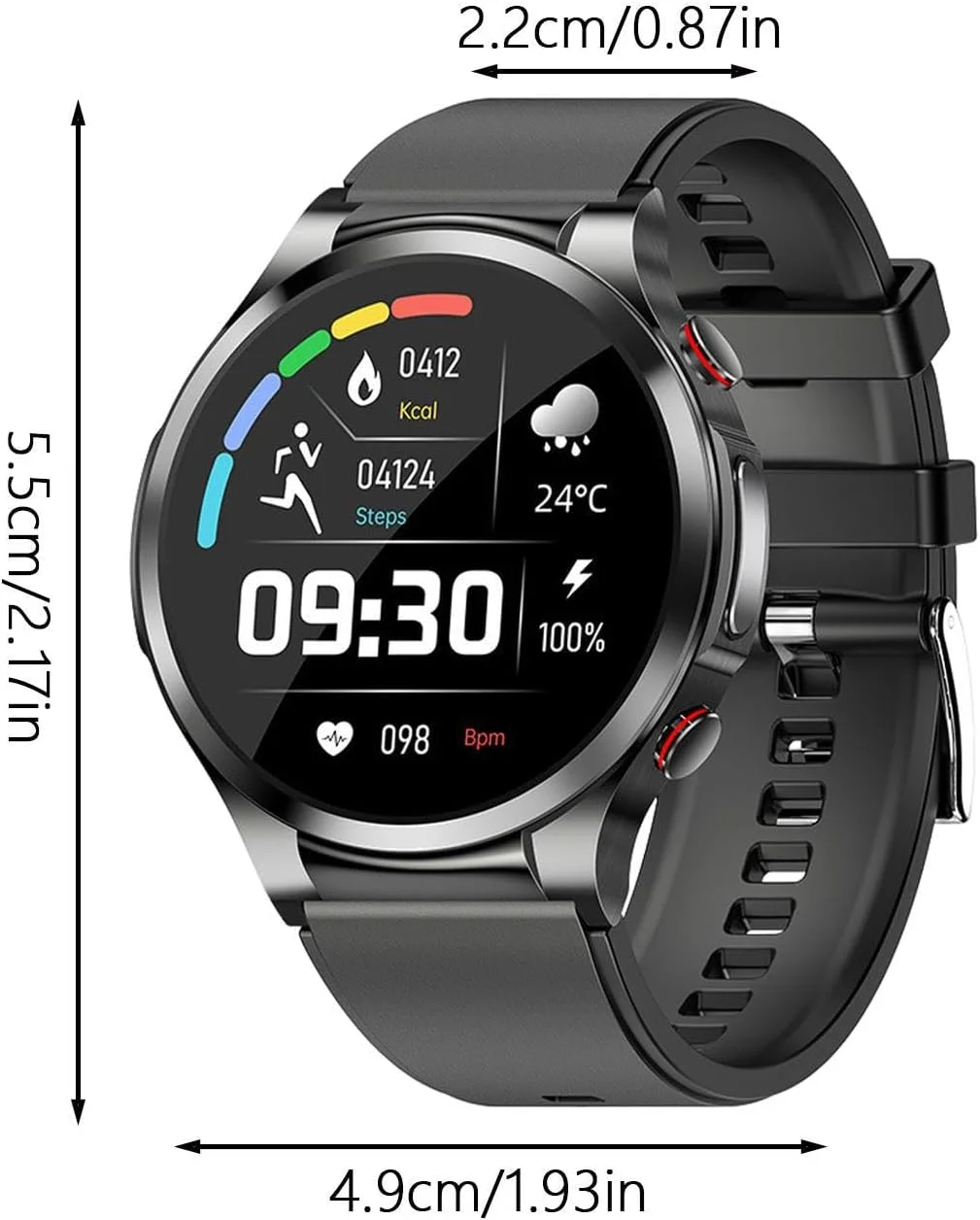 ساعت پایش قند خون - ساعت هوشمند تست غیرتهاجمی قند خون، ردیاب تناسب اندام، صفحه نمایش 1.32 اینچی برای پایش اکسیژن خون و خواب، ساعت فشار خون W11 ساعت پایش قند خون - ساعت هوشمند تست غیرتهاجمی قند خون، ردیاب تناسب اندام، صفحه نمایش 1.32 اینچی برای پایش اکسیژن خون و خواب، ساعت فشار خون W11