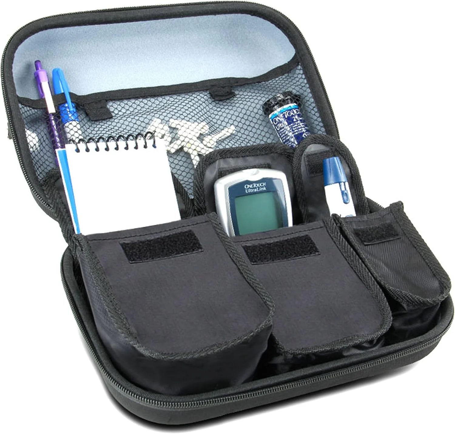کیف حمل لوازم دیابت USA Gear - مناسب برای دستگاه های تست قند خون، سرنگ، قلم انسولین، ویال و سوزن کیف حمل لوازم دیابت USA Gear - مناسب برای دستگاه های تست قند خون، سرنگ، قلم انسولین، ویال و سوزن