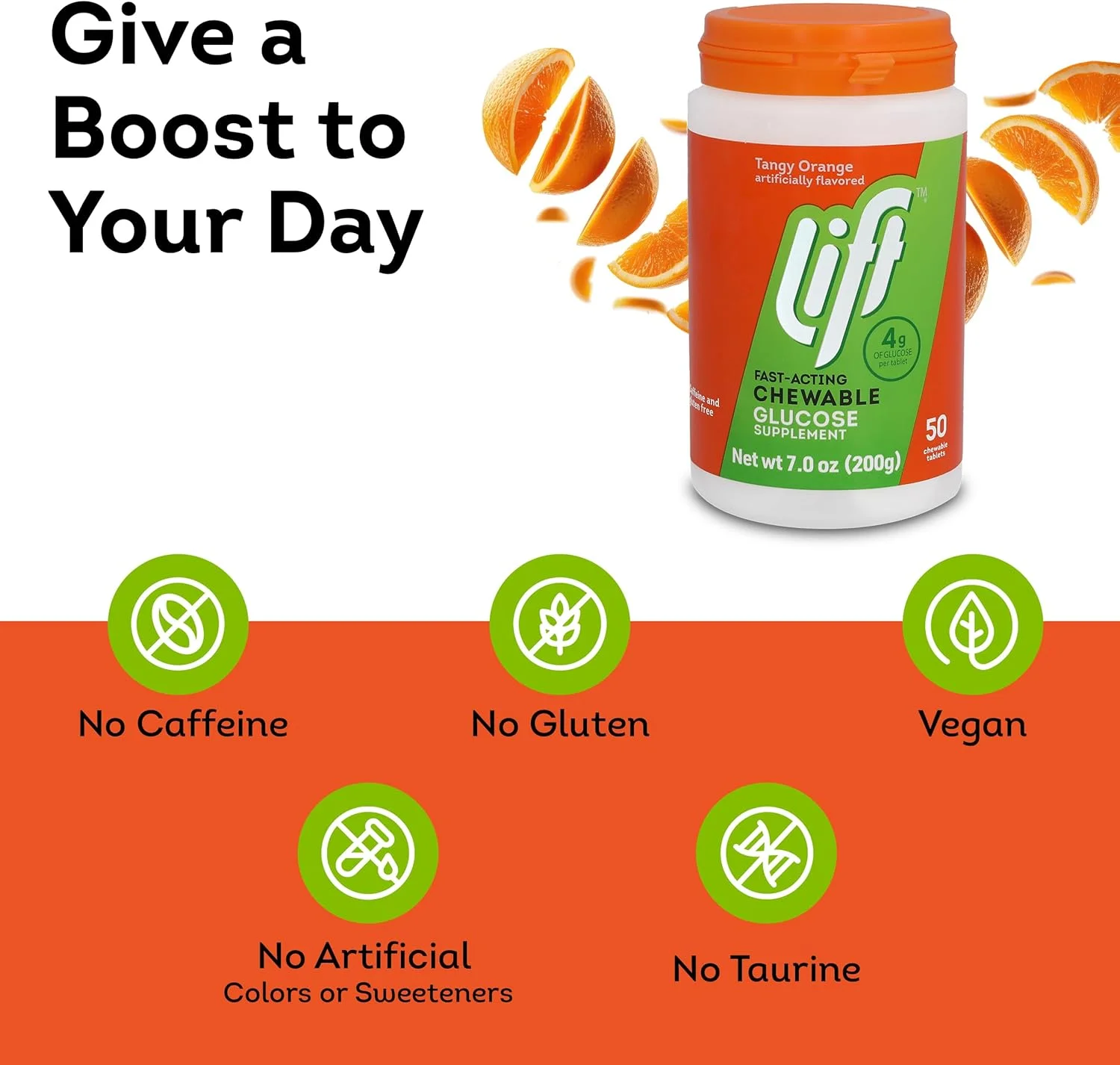 قرص های انرژی جویدنی گلوکز سریع الاثر لیفت، پرتقالی، بسته 50 عددی (بسته 6 تایی) قرص های انرژی جویدنی گلوکز سریع الاثر لیفت، پرتقالی، بسته 50 عددی (بسته 6 تایی)