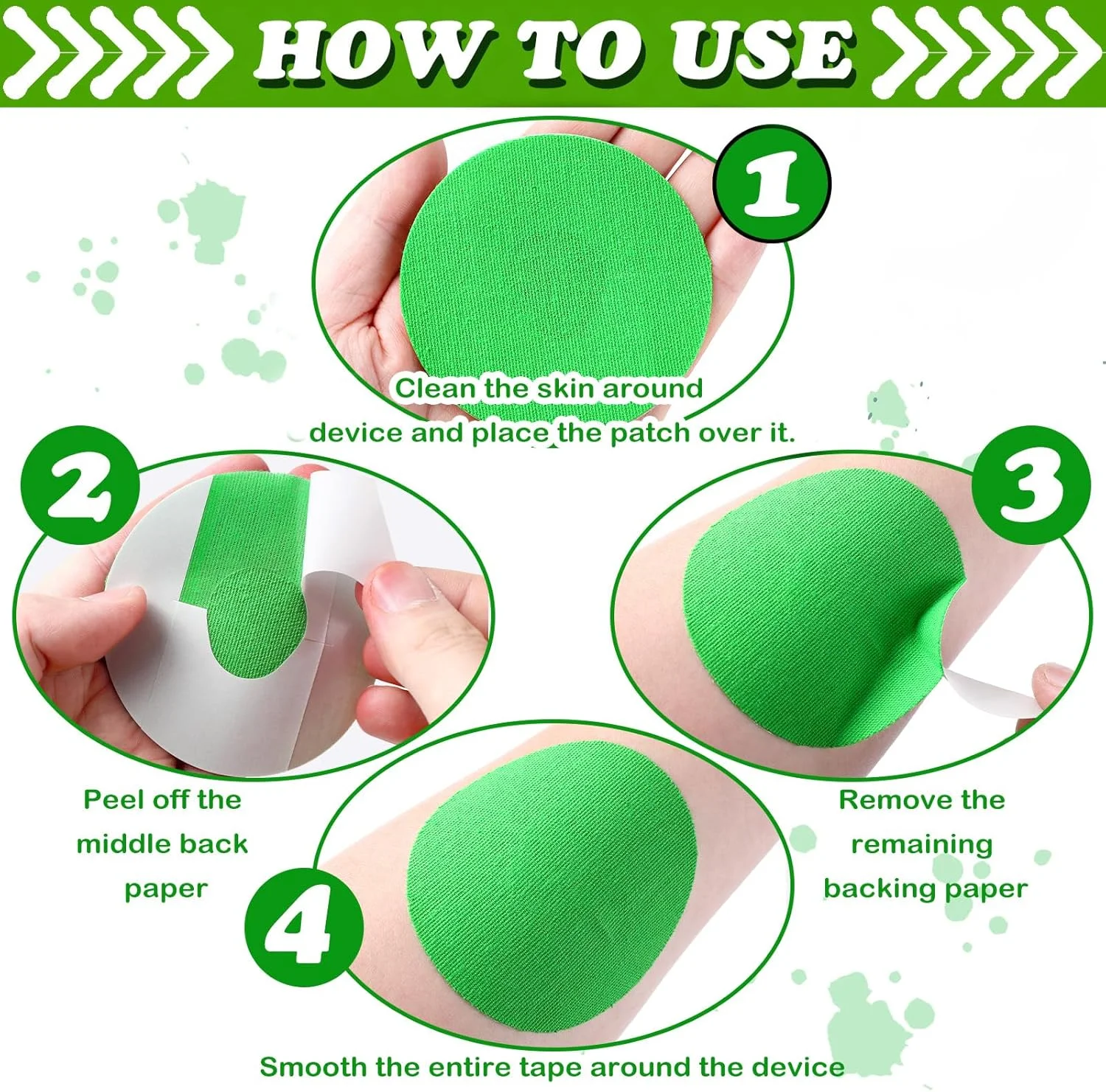 برچسب های چسبی TrelaCo مدل G7، بسته 50 عددی، ضد آب، پوشش حسگر مانیتور مداوم گلوکز، از پیش برش خورده، چسبنده، تنفس پذیر، راحت، بدون چسب مرکزی، پوشش کامل و ایمن