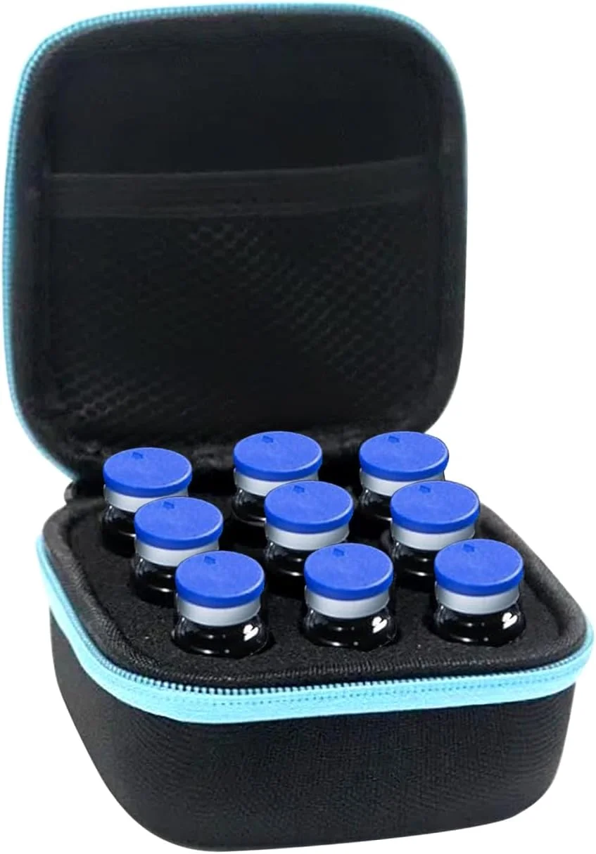 کیف نگهدارنده انسولین، محافظ ویال انسولین، کیف خنک کننده انسولین، سازمان دهنده مسافرتی مناسب برای ویال های استاندارد 10 میلی لیتری U-100، مناسب برای ویال های بلند نیست، لبه های مشکی و آبی، 9 اسلات با زیپ (فقط کیف) کیف نگهدارنده انسولین، محافظ ویال انسولین، کیف خنک کننده انسولین، سازمان دهنده مسافرتی مناسب برای ویال های استاندارد 10 میلی لیتری U-100، مناسب برای ویال های بلند نیست، لبه های مشکی و آبی، 9 اسلات با زیپ (فقط کیف)