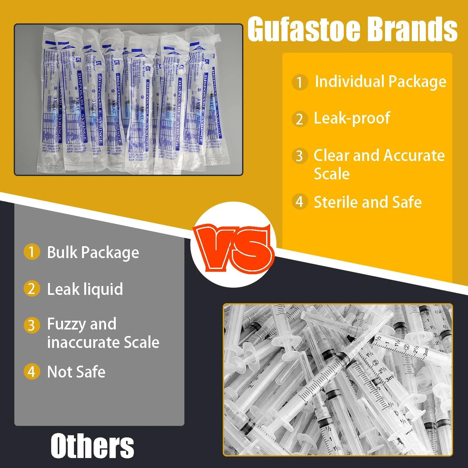 بسته 100 عددی 3 میلی لیتر با گیج 23، یک اینچی، ایمن و بسته بندی شده تکی بسته 100 عددی 3 میلی لیتر با گیج 23، یک اینچی، ایمن و بسته بندی شده تکی