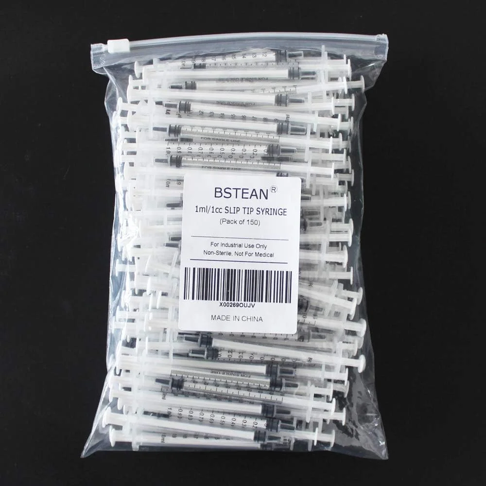 بسته 150 عددی سرنگ 1 میلی لیتری بدون سوزن، نوک لغزنده لوئر، غیر استریل بسته 150 عددی سرنگ 1 میلی لیتری بدون سوزن، نوک لغزنده لوئر، غیر استریل