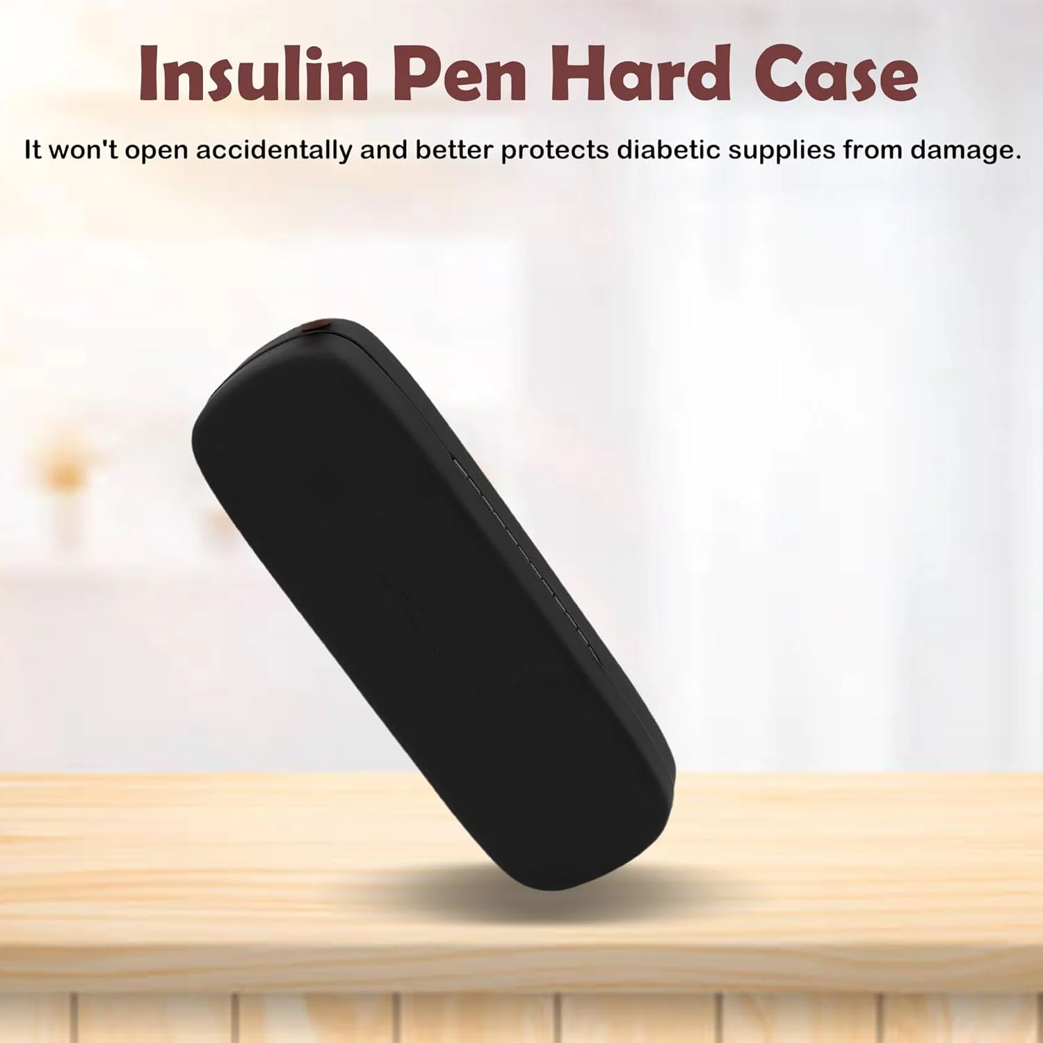 کیف قلم انسولین برای 1 قلم انسولین، 3 سوزن و 1 کارتریج، نگهدارنده قلم تزریق انسولین و سوزن، کیف مسافرتی قابل حمل دیابت برای نگهداری منظم و ایمن لوازم دیابتی (فقط کیف)
