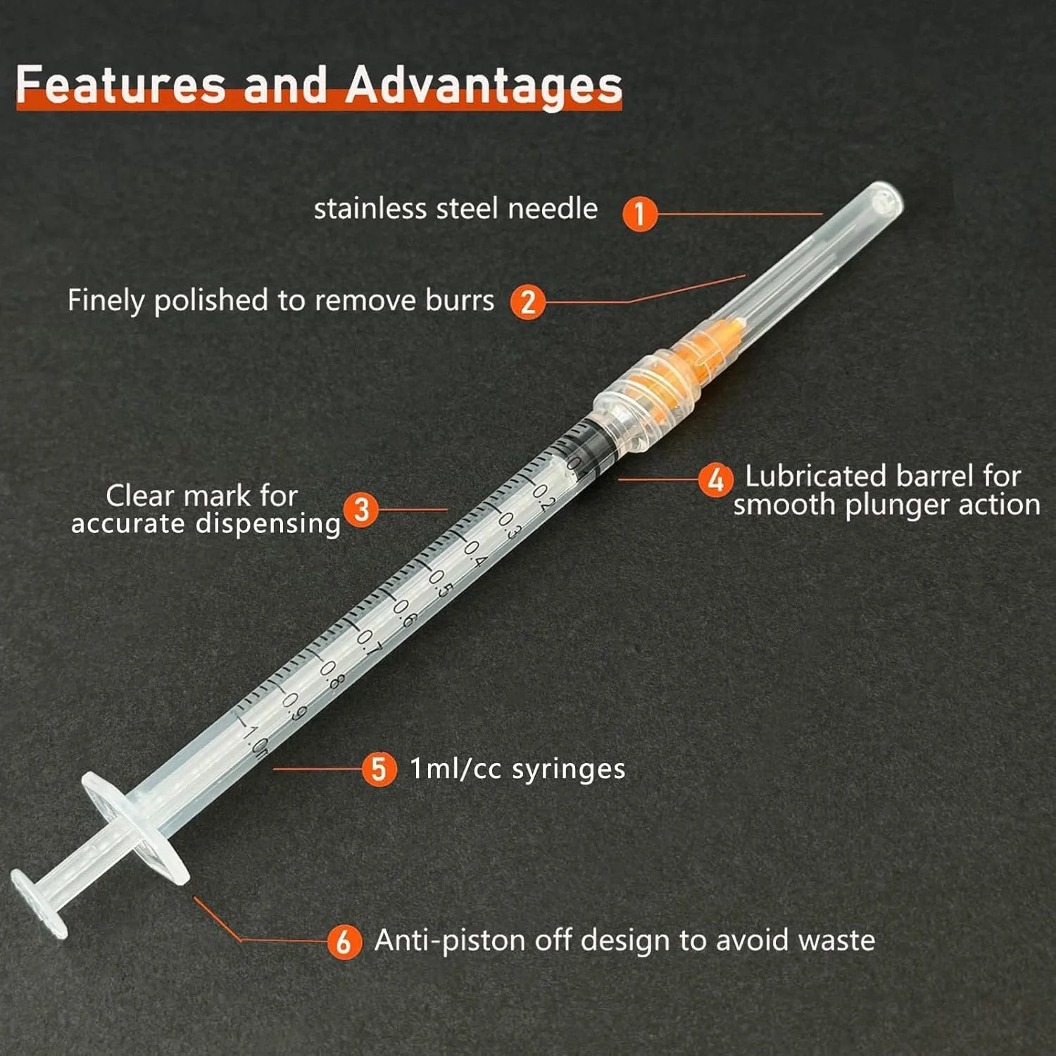 داون فلاور، بسته 100 عددی سرنگ 1 میلی لیتری، لوازم آزمایشگاهی با گیج 25 و طول 1 اینچ، بسته بندی تکی داون فلاور، بسته 100 عددی سرنگ 1 میلی لیتری، لوازم آزمایشگاهی با گیج 25 و طول 1 اینچ، بسته بندی تکی