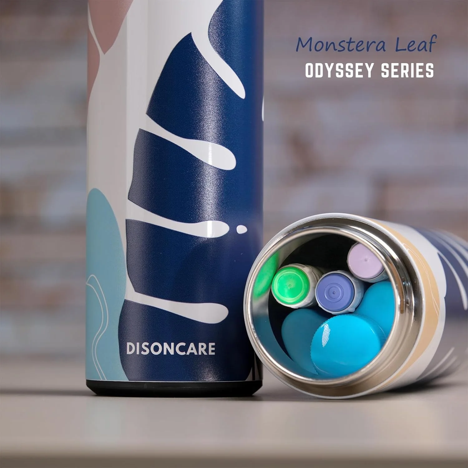 کیف خنک نگهدارنده قلم انسولین DISONCARE Odyssey 60H 3، کیف مسافرتی خنک کننده دارو، کیف حمل داروهای دیابتی مورد تایید TSA، کیف حمل EpiPen، بسته یخ Biogel با برچسب های پزشکی (برگ Monstera)