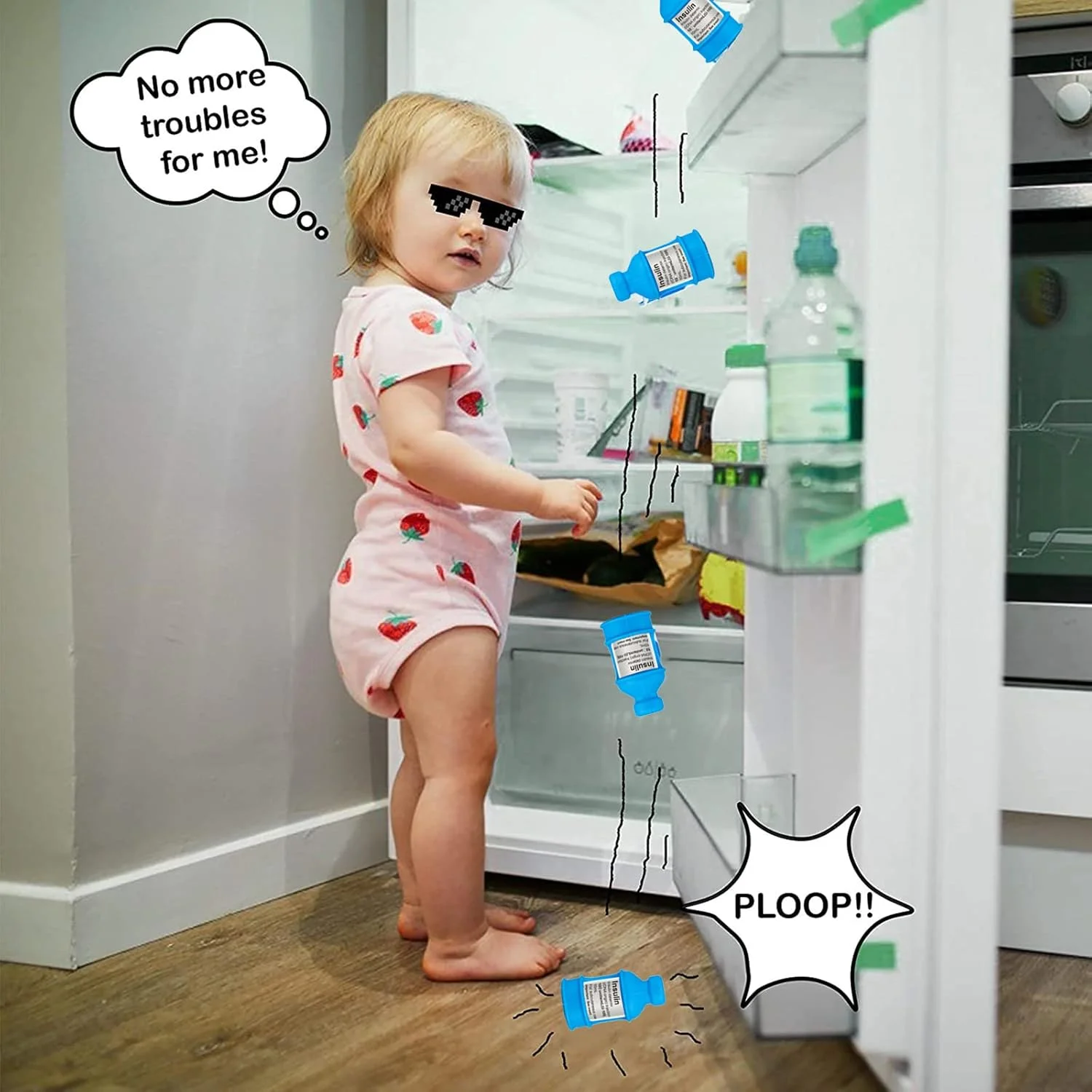 بسته 3 عددی محافظ ویال انسولین betevie برای افراد دیابتی، محافظ سیلیکونی بطری انسولین برای محافظت از ویال انسولین در برابر شکستن (آبی)