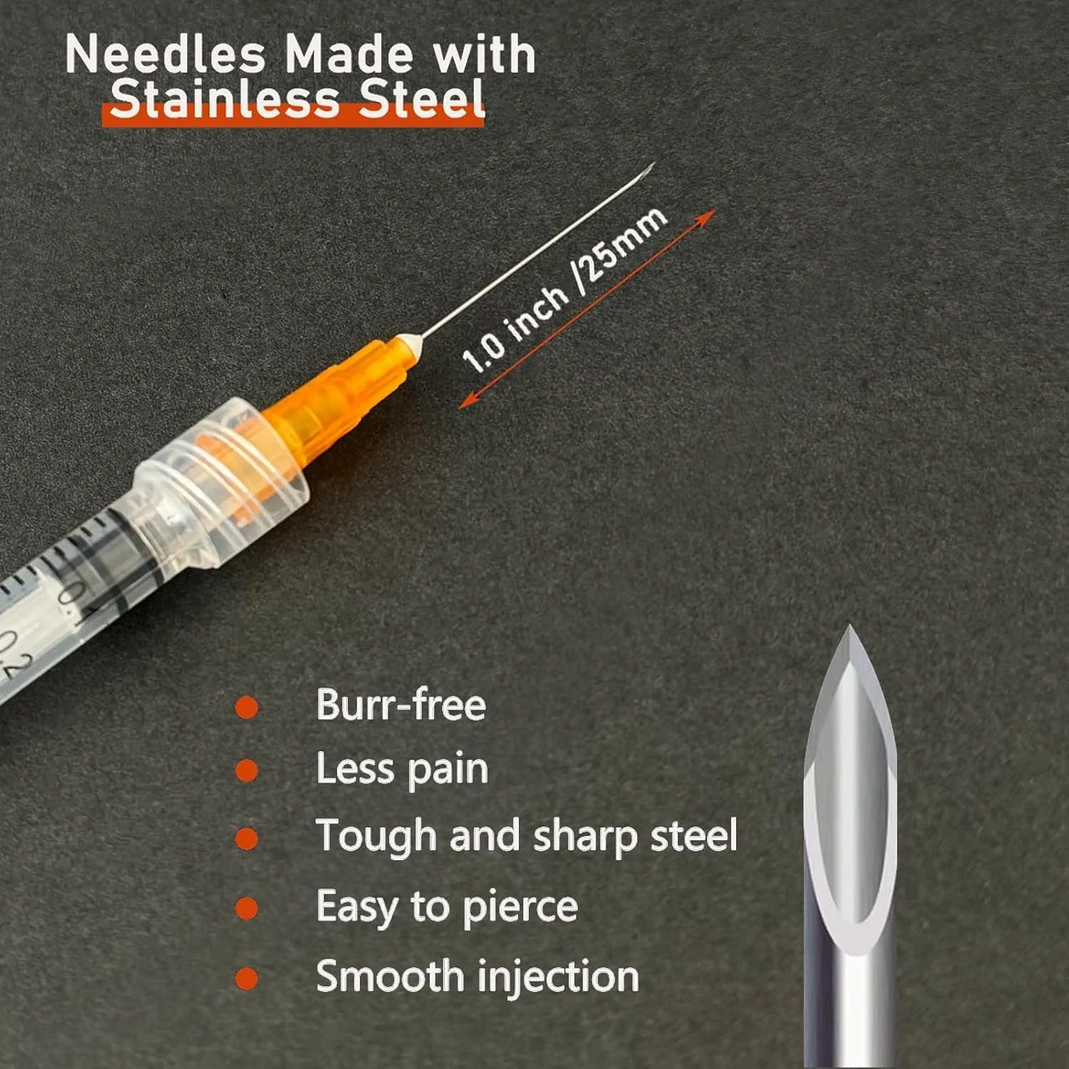 داون فلاور، بسته 100 عددی سرنگ 1 میلی لیتری، لوازم آزمایشگاهی با گیج 25 و طول 1 اینچ، بسته بندی تکی داون فلاور، بسته 100 عددی سرنگ 1 میلی لیتری، لوازم آزمایشگاهی با گیج 25 و طول 1 اینچ، بسته بندی تکی