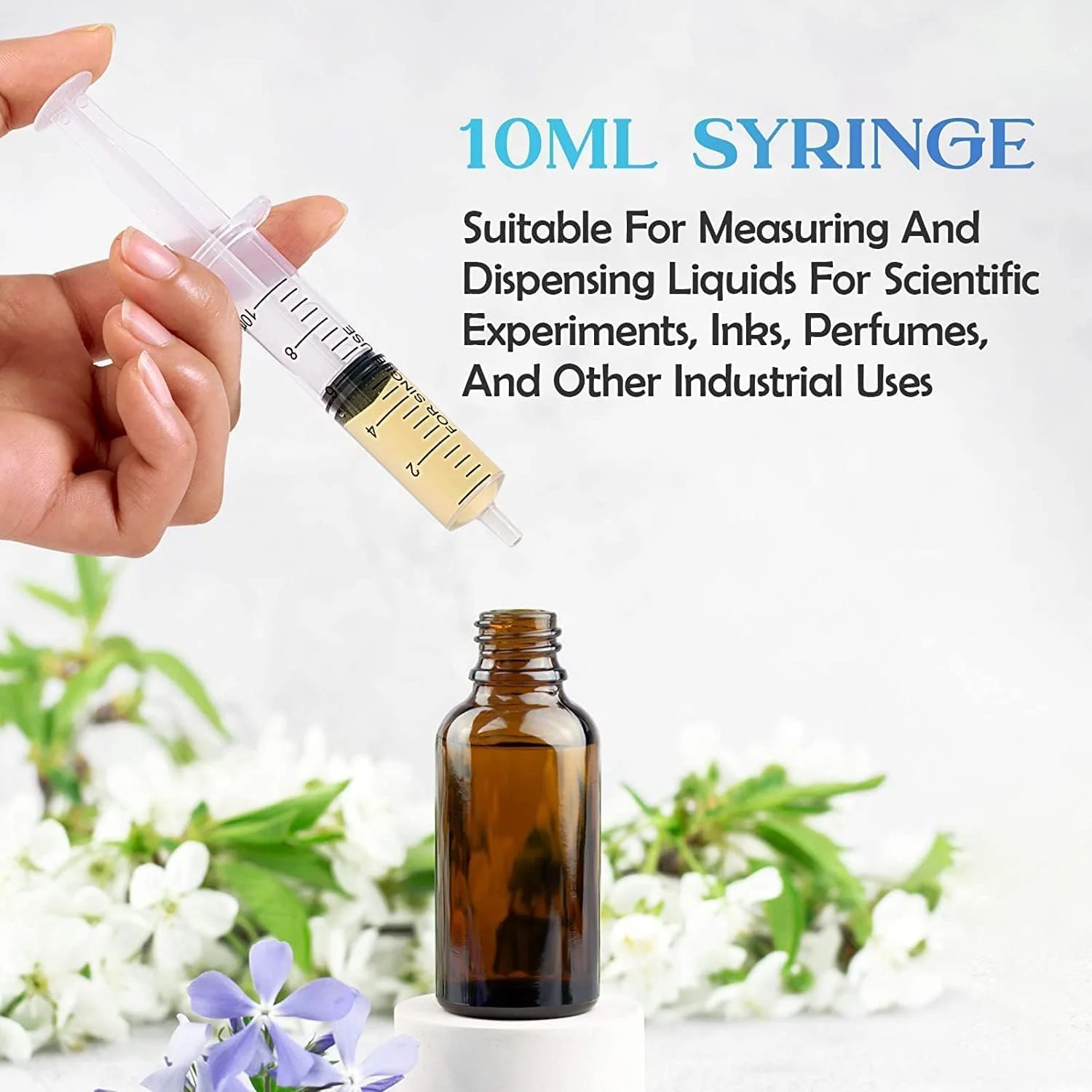 30 عدد سرنگ پلاستیکی 10 میلی لیتری با درپوش - بدون سوزن، اندازه گیری دقیق برای آزمایشگاه های علمی، تغذیه حیوانات خانگی، پر کردن مجدد
