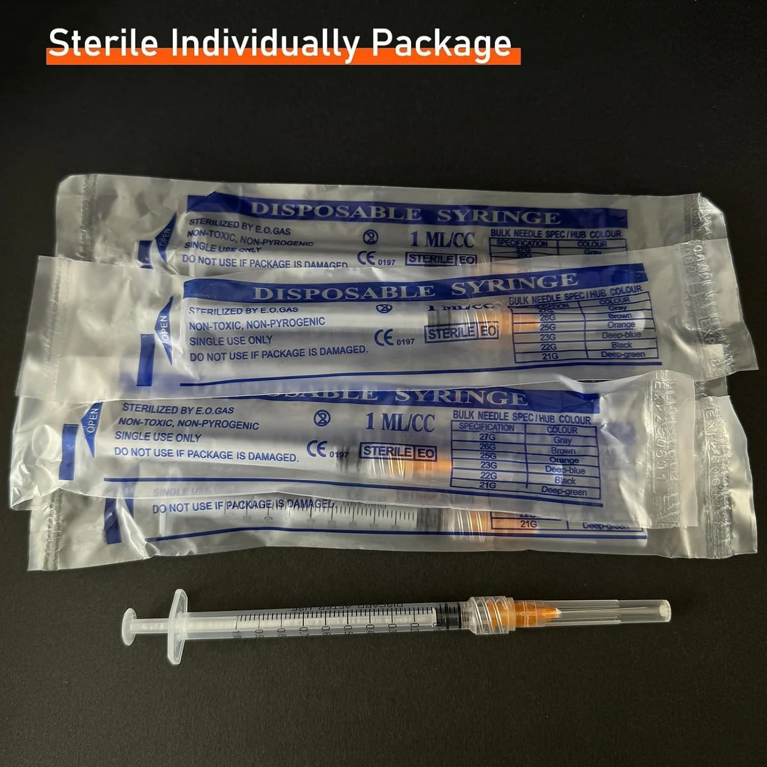 داون فلاور، بسته 100 عددی سرنگ 1 میلی لیتری، لوازم آزمایشگاهی با گیج 25 و طول 1 اینچ، بسته بندی تکی داون فلاور، بسته 100 عددی سرنگ 1 میلی لیتری، لوازم آزمایشگاهی با گیج 25 و طول 1 اینچ، بسته بندی تکی