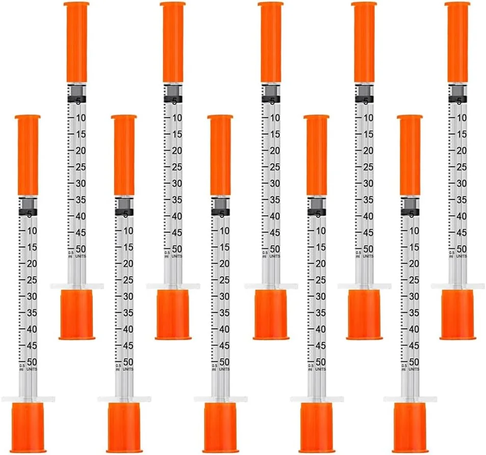 بسته 10 عددی سرنگ 0.5 میلی لیتری 30G*8mm ابزار اندازه گیری و توزیع، بسته بندی جداگانه، سرنگ های پلاستیکی بسیار ظریف، کاربردهای متعدد، لوازم جانبی آزمایشگاهی برای مایعات، روغن ها، چسب، تغذیه حیوانات خانگی