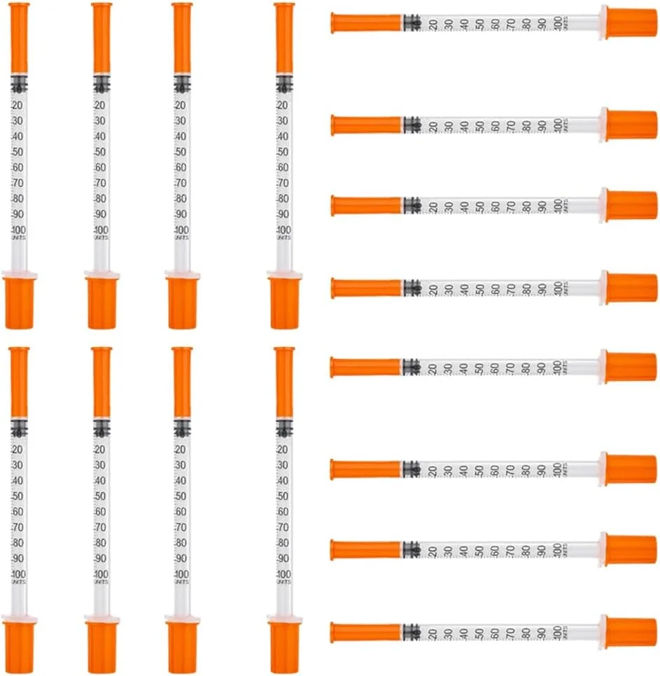 16 عدد ابزار توزیع و اندازه گیری 1 میلی لیتری، سرنگ های کوچک شفاف بسته بندی شده تکی برای مراقبت از حیوانات خانگی، آزمایش های علمی و کارهای دستی (30G*8MM)
