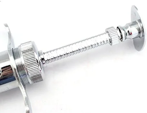 سرنگ دامپزشکی استیل ضد زنگ 50 میلی لیتری قابل استفاده مجدد مخصوص حیوانات، شیشه ای برای آزمایشگاه / استیل ضد زنگ با کیفیت / ساختار ساده / با پیچ های قفل شونده و کاربری آسان سرنگ دامپزشکی استیل ضد زنگ 50 میلی لیتری قابل استفاده مجدد مخصوص حیوانات، شیشه ای برای آزمایشگاه / استیل ضد زنگ با کیفیت / ساختار ساده / با پیچ های قفل شونده و کاربری آسان