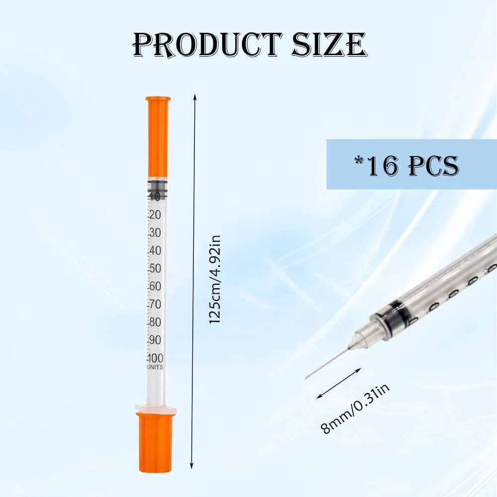 16 عدد ابزار توزیع و اندازه گیری 1 میلی لیتری، سرنگ های کوچک شفاف بسته بندی شده تکی برای مراقبت از حیوانات خانگی، آزمایش های علمی و کارهای دستی (30G*8MM) 16 عدد ابزار توزیع و اندازه گیری 1 میلی لیتری، سرنگ های کوچک شفاف بسته بندی شده تکی برای مراقبت از حیوانات خانگی، آزمایش های علمی و کارهای دستی (30G*8MM)