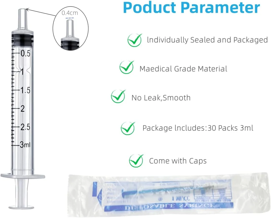 سرنگ EGEN - بسته بندی جداگانه با درپوش، دارای اندازه گیری، برای آزمایشگاه های علمی، اندازه گیری مایعات، تغذیه حیوانات خانگی، اپلیکاتور روغن یا چسب (بسته 30 عددی 3 میلی لیتری) سرنگ EGEN - بسته بندی جداگانه با درپوش، دارای اندازه گیری، برای آزمایشگاه های علمی، اندازه گیری مایعات، تغذیه حیوانات خانگی، اپلیکاتور روغن یا چسب (بسته 30 عددی 3 میلی لیتری)