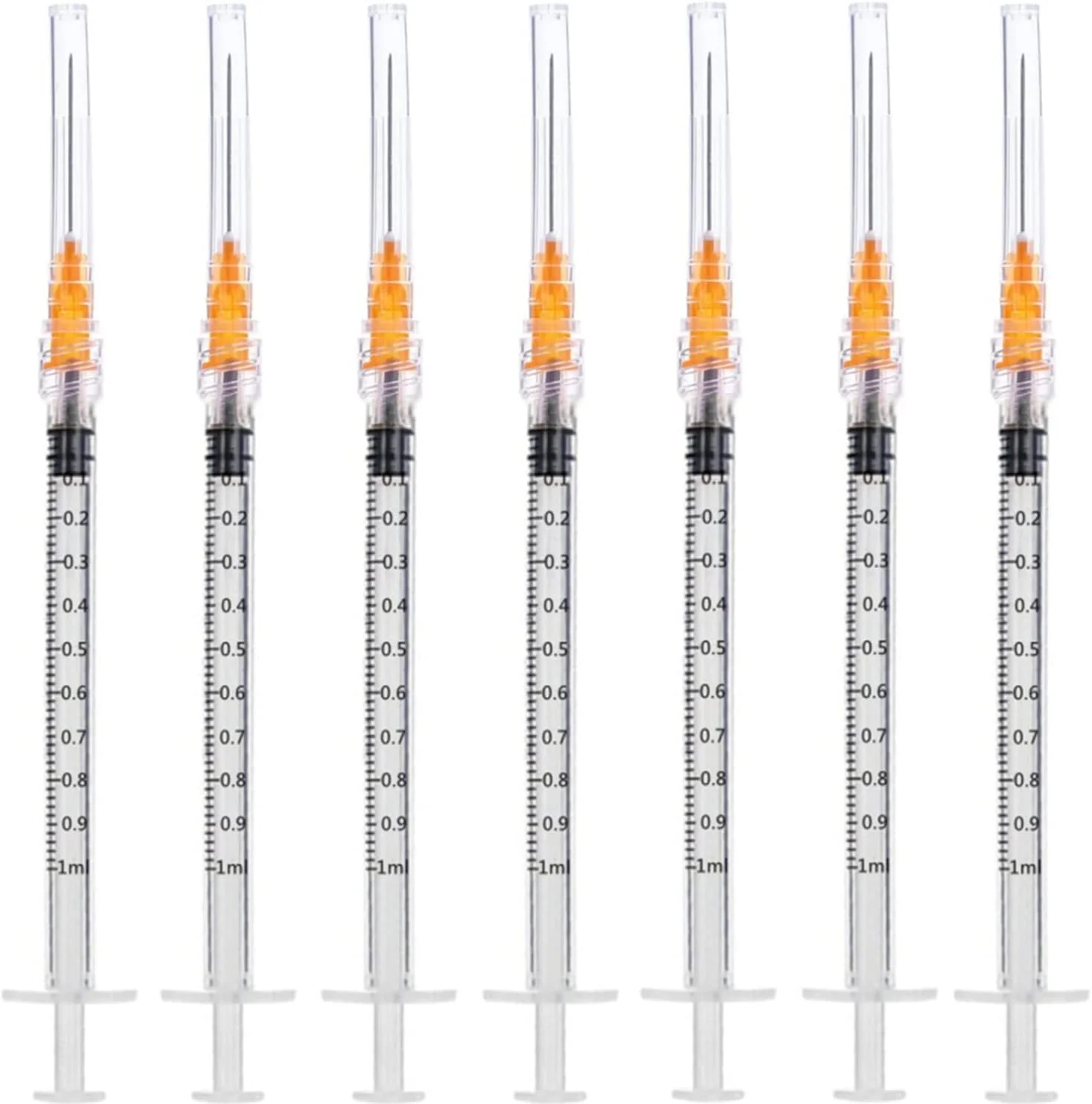 بسته 50 عددی - سرنگ پلاستیکی 1 میلی لیتری گیج 25، ابزار آزمایشگاهی صنعتی و علمی، مواد مصرفی برای پر کردن مجدد، اندازه گیری مایعات، تحقیقات آزمایشگاهی