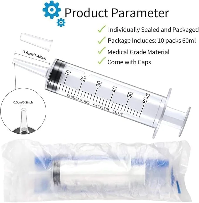 مجموعه 5 عددی سرنگ 60 میلی لیتری HIQUAY، ابزار اندازه گیری مایعات پلاستیکی با درپوش، ظرفیت بزرگ، بدون نشتی، برای اندازه گیری مایعات، تغذیه حیوانات خانگی، روغن یا چسب مجموعه 5 عددی سرنگ 60 میلی لیتری HIQUAY، ابزار اندازه گیری مایعات پلاستیکی با درپوش، ظرفیت بزرگ، بدون نشتی، برای اندازه گیری مایعات، تغذیه حیوانات خانگی، روغن یا چسب