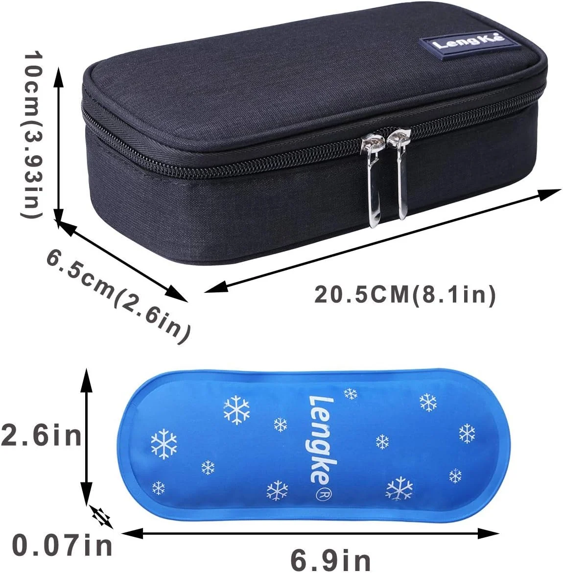 کیف خنک نگهدارنده انسولین JAKAGO، ضد آب، قابل حمل، کیف سازماندهی پزشکی دیابتی با 2 بسته یخ و عایق برای سرنگ، قلم، ویال و دستگاه گلوکز (مشکی) کیف خنک نگهدارنده انسولین JAKAGO، ضد آب، قابل حمل، کیف سازماندهی پزشکی دیابتی با 2 بسته یخ و عایق برای سرنگ، قلم، ویال و دستگاه گلوکز (مشکی)