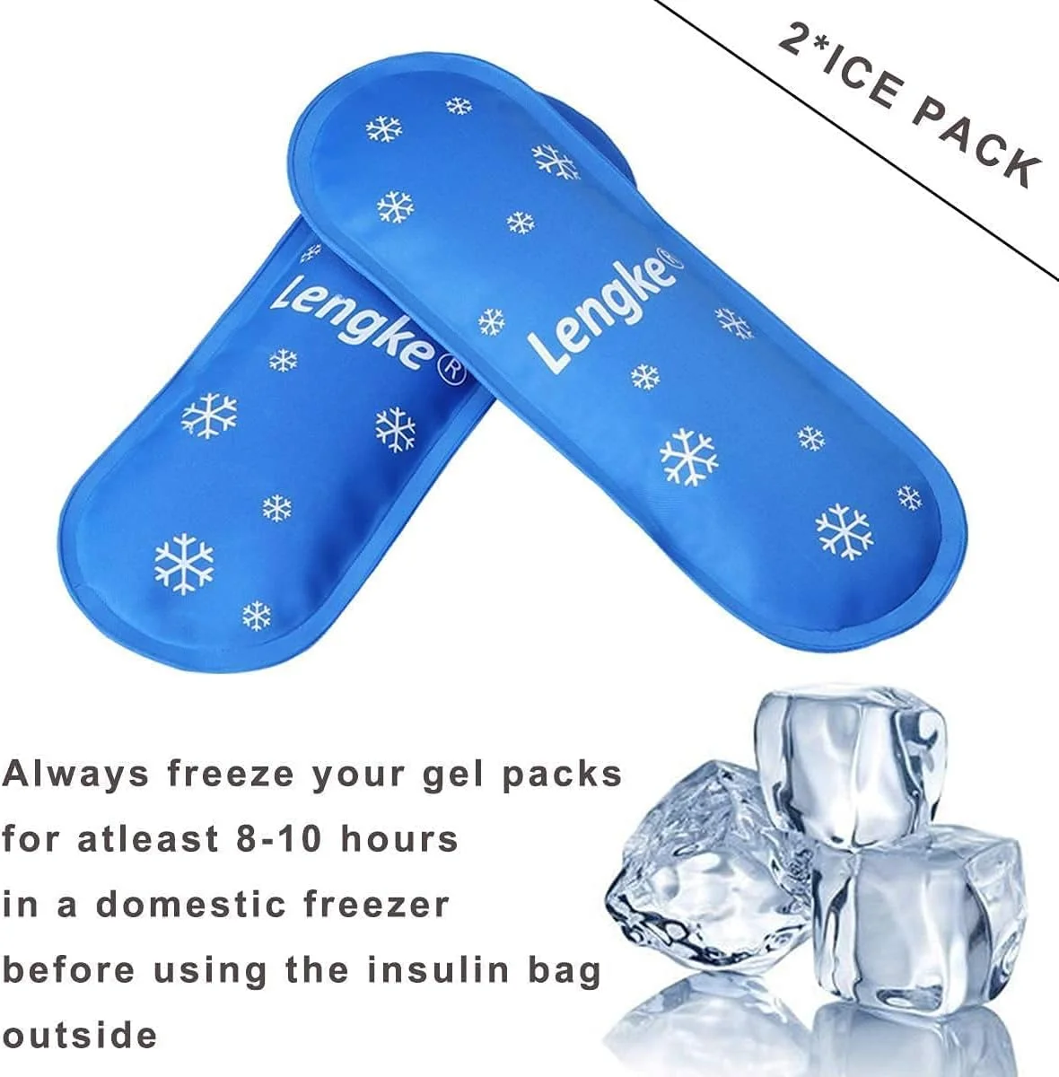 کیف خنک نگهدارنده انسولین LEVGLAKE، کیف عایق دارویی دیابتی با 2 بسته یخ کیف خنک نگهدارنده انسولین LEVGLAKE، کیف عایق دارویی دیابتی با 2 بسته یخ