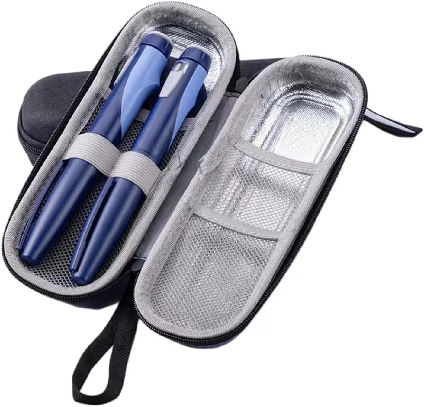 کیف خنک نگهدارنده انسولین، کیف مسافرتی، کیف دارویی دیابتی، کیف برای دارو، کیف حرارتی برای قلم ها، لوازم جانبی دیابتی، سرنگ ها، مسافرت، کیف دیابتی، مشکی