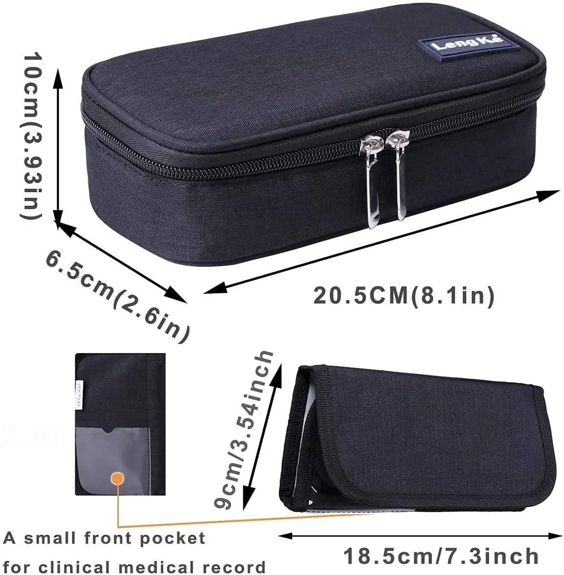 کیف خنک نگهدارنده انسولین LEVGLAKE، کیف عایق دارویی دیابتی با 2 بسته یخ کیف خنک نگهدارنده انسولین LEVGLAKE، کیف عایق دارویی دیابتی با 2 بسته یخ