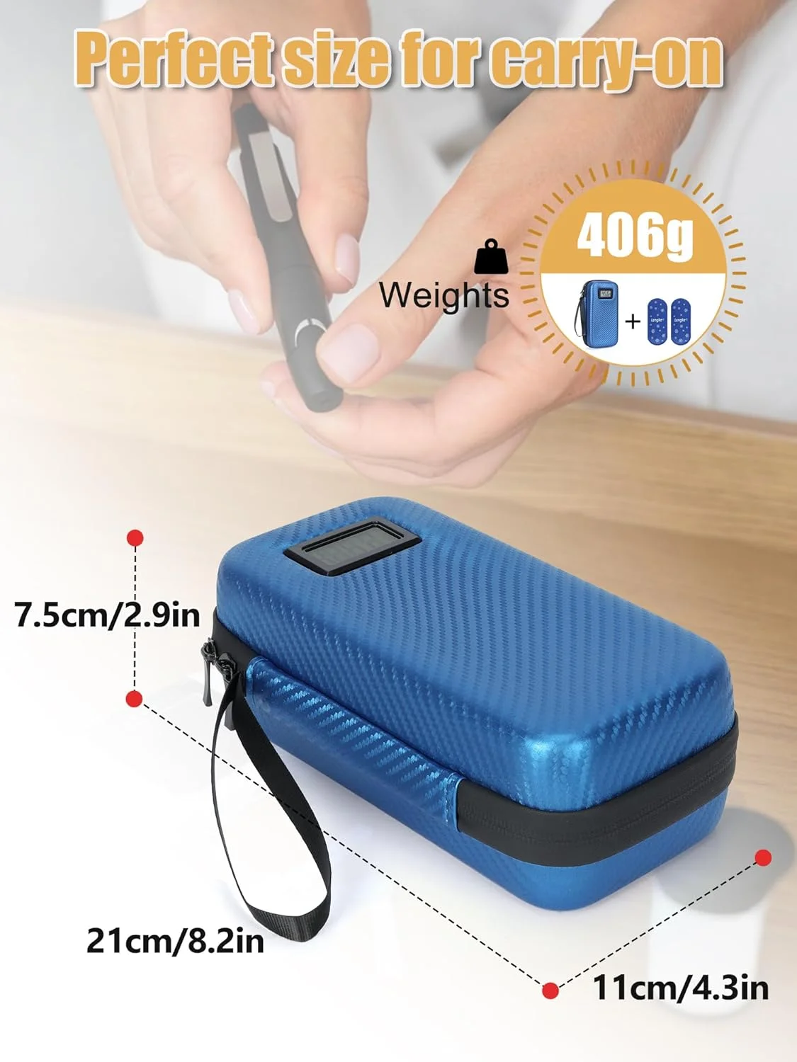 کیف خنک نگهدارنده انسولین به همراه 2 بسته یخ ژلهای مورد تایید TSA، کیف مسافرتی داروهای یخچال دار با نمایشگر دما برای سرنگ انسولین و لوازم دیابتی (آبی) کیف خنک نگهدارنده انسولین به همراه 2 بسته یخ ژلهای مورد تایید TSA، کیف مسافرتی داروهای یخچال دار با نمایشگر دما برای سرنگ انسولین و لوازم دیابتی (آبی)