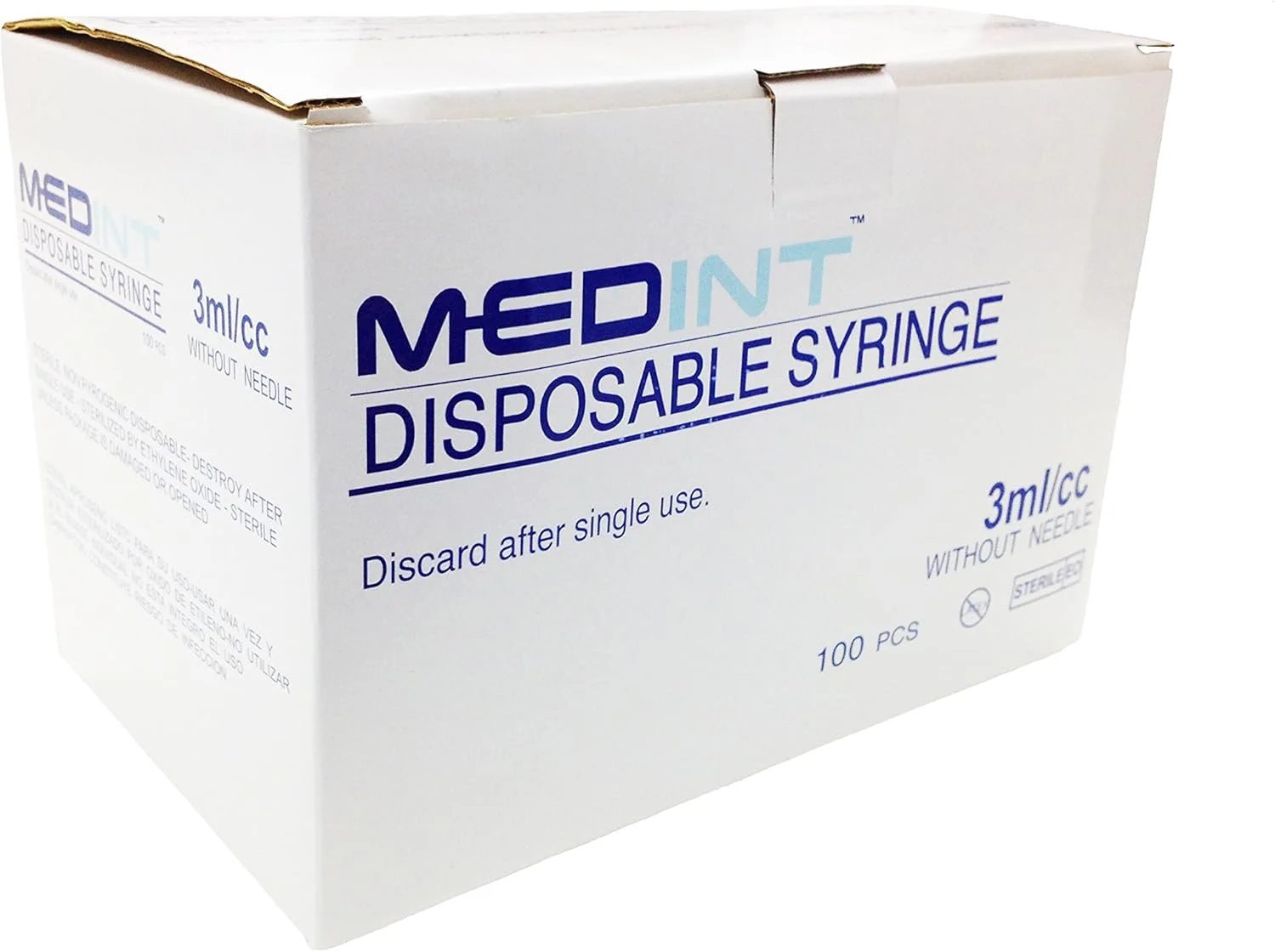 سرنگ ۳ سی سی ۳ میلی لیتر بدون سوزن - جعبه ۱۰۰ عددی