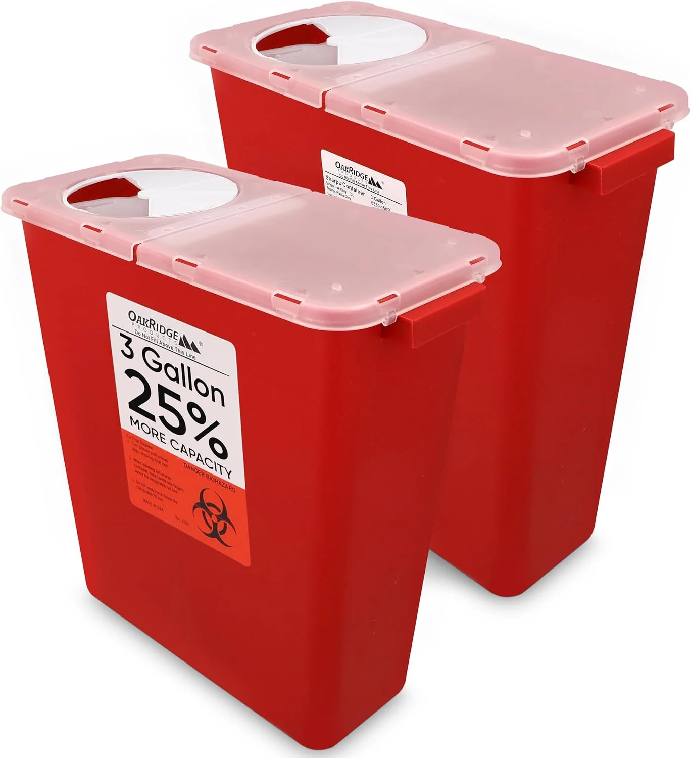 ظرف امحاء سرسوزن و سرنگ Oakridge با ظرفیت 11 لیتر (بسته 2 عددی) ظرف امحاء سرسوزن و سرنگ Oakridge با ظرفیت 11 لیتر (بسته 2 عددی)