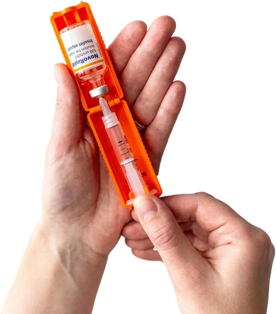 نگهدارنده ویال و سرنگ انسولین Omnipod T1me، ابزار انتقال انسولین برای دیابت نوع 1 و نوع 2، محافظ بطری، نگهدارنده ویال (نارنجی) نگهدارنده ویال و سرنگ انسولین Omnipod T1me، ابزار انتقال انسولین برای دیابت نوع 1 و نوع 2، محافظ بطری، نگهدارنده ویال (نارنجی)