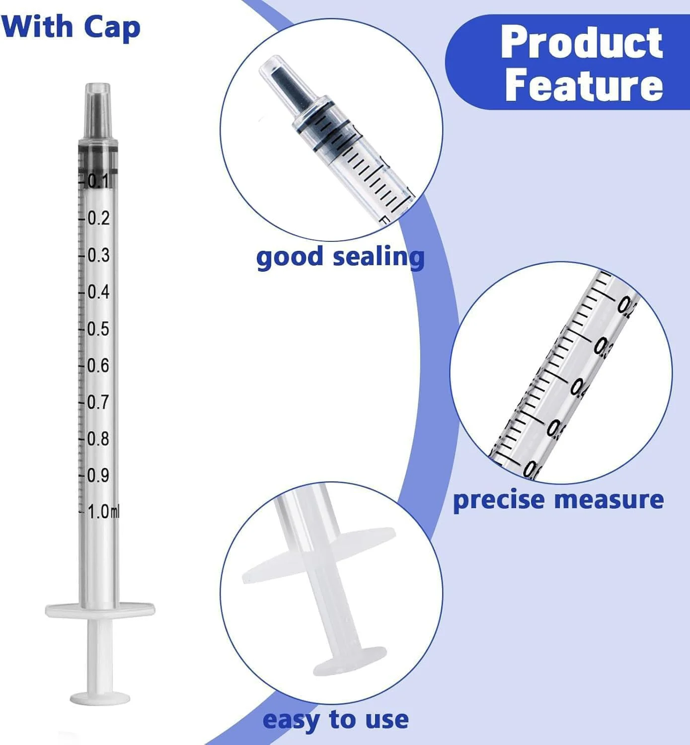 ۱۰ عدد سرنگ ۱ میلی لیتری لوئر پلاستیکی بدون سوزن برای پر کردن و اندازه گیری، روغن، اپلیکاتور چسب مایعات، تغذیه حیوانات خانگی، آزمایشگاه های علمی، سرنگ ۱ میلی لیتری آغوز