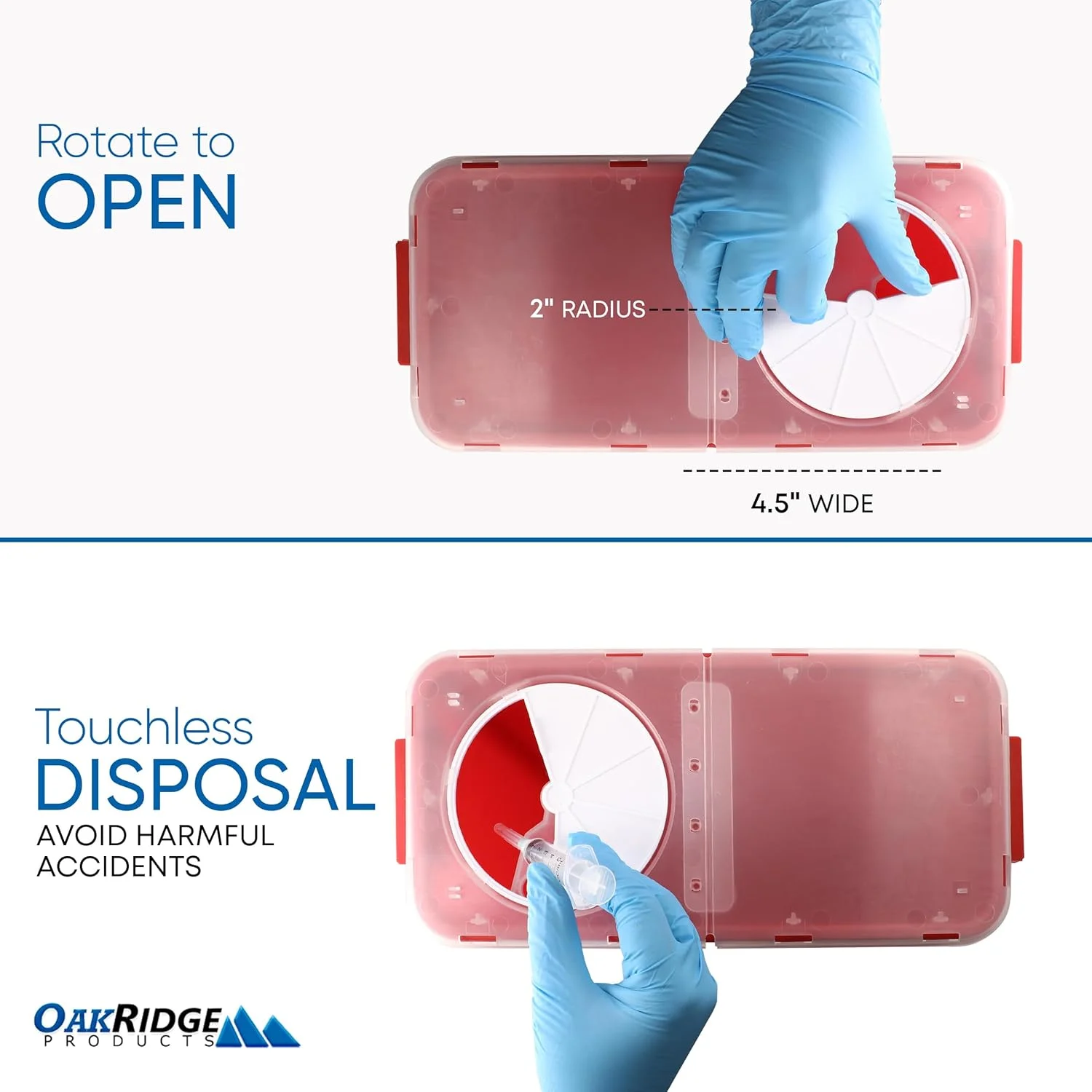 ظرف جمع آوری اشیاء تیز و برنده ۳ گالنی OAKRIDGE PRODUCTS