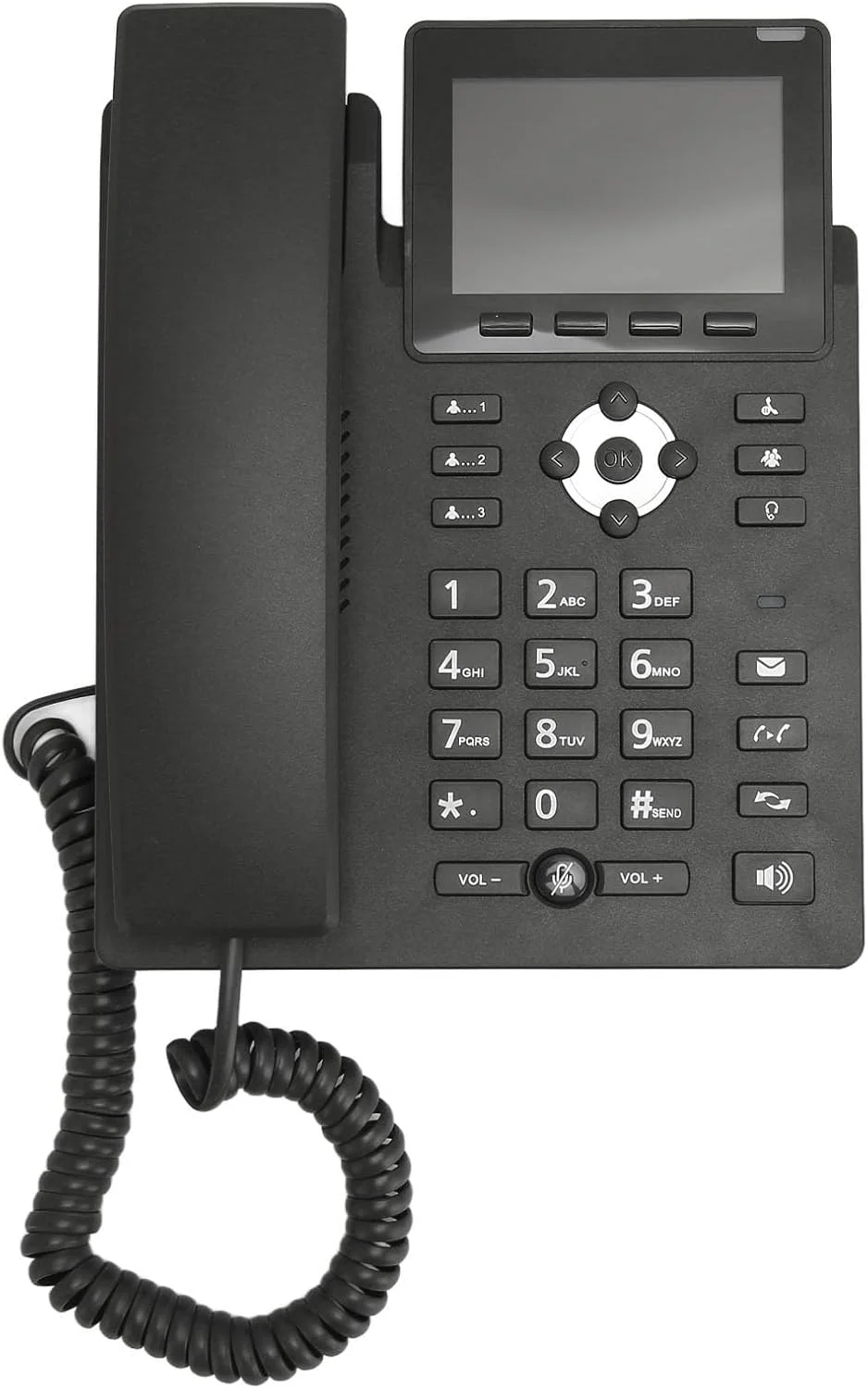 تلفن تحت شبکه وای فای ciciglow، صفحه نمایش رنگی 3.5 اینچی، تماس هندزفری، 8 کلید قابل برنامه ریزی، کنفرانس SIP، عملکرد WiFi، IP PSTN دو حالته