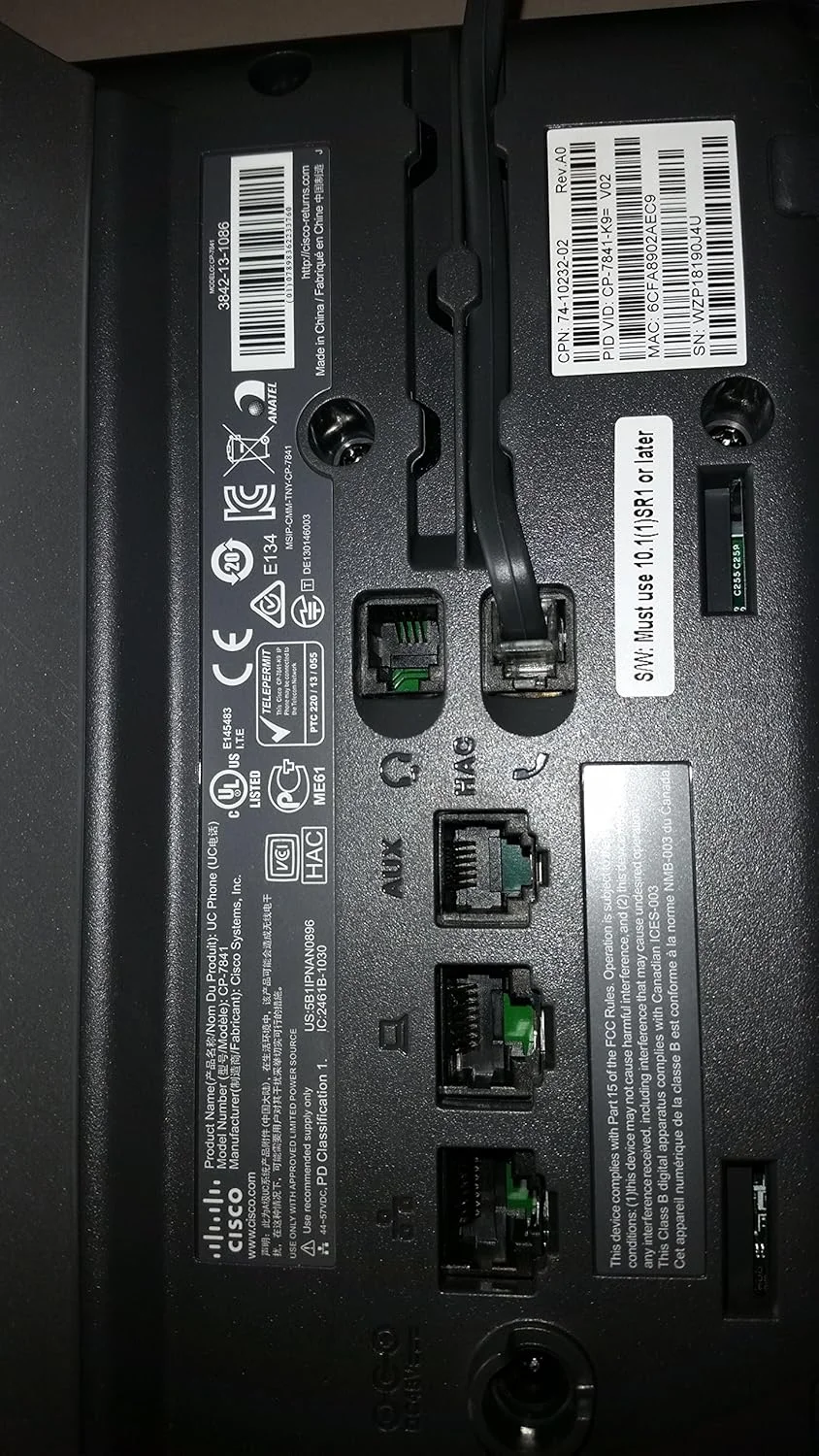 تلفن ویپ سیسکو مدل 7841 - تلفن ویپ - SIP, SRTP - 4 خط